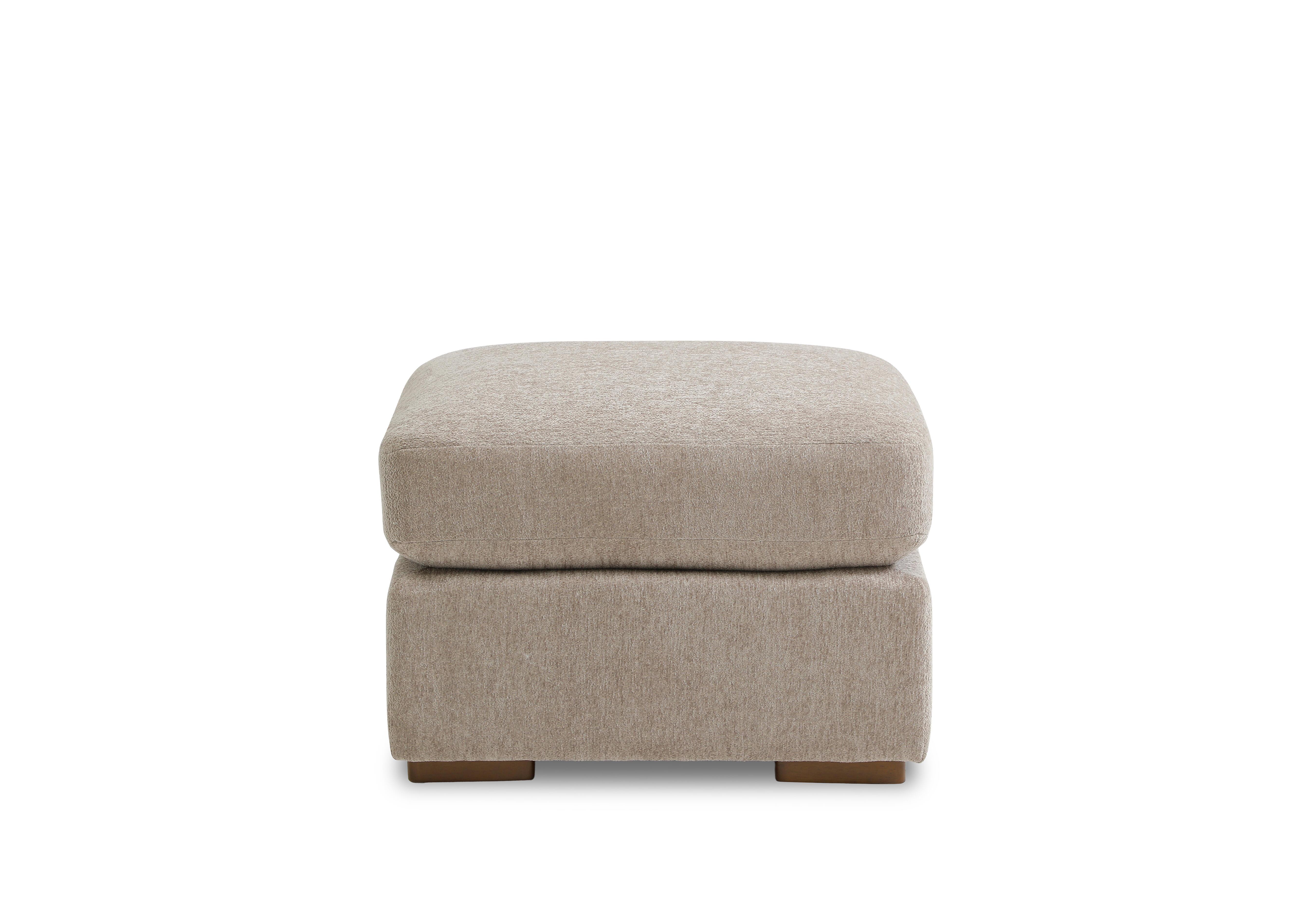 Emilia Rectangular Fabric Footstool in Raven Stone on Furniture Village