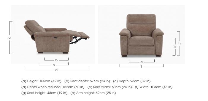 Recharge Fabric Power Recliner Armchair with Power Headrest in  on Furniture Village