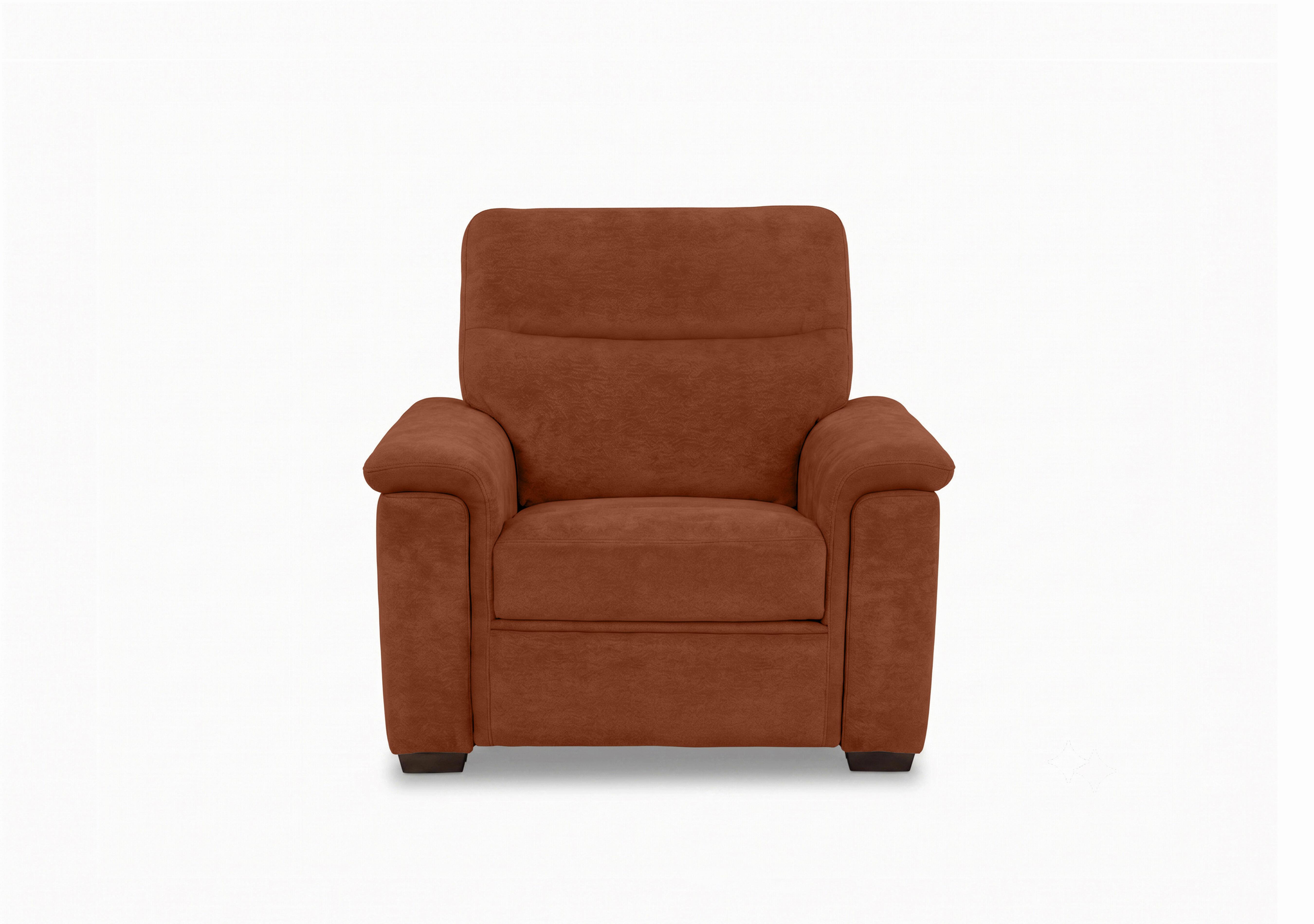 Recharge Fabric Power Recliner Armchair with Power Headrest in Fab-Dab-R13 Rust on Furniture Village