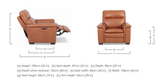 Recharge Leather Power Recliner Armchair with Power Headrest in  on Furniture Village