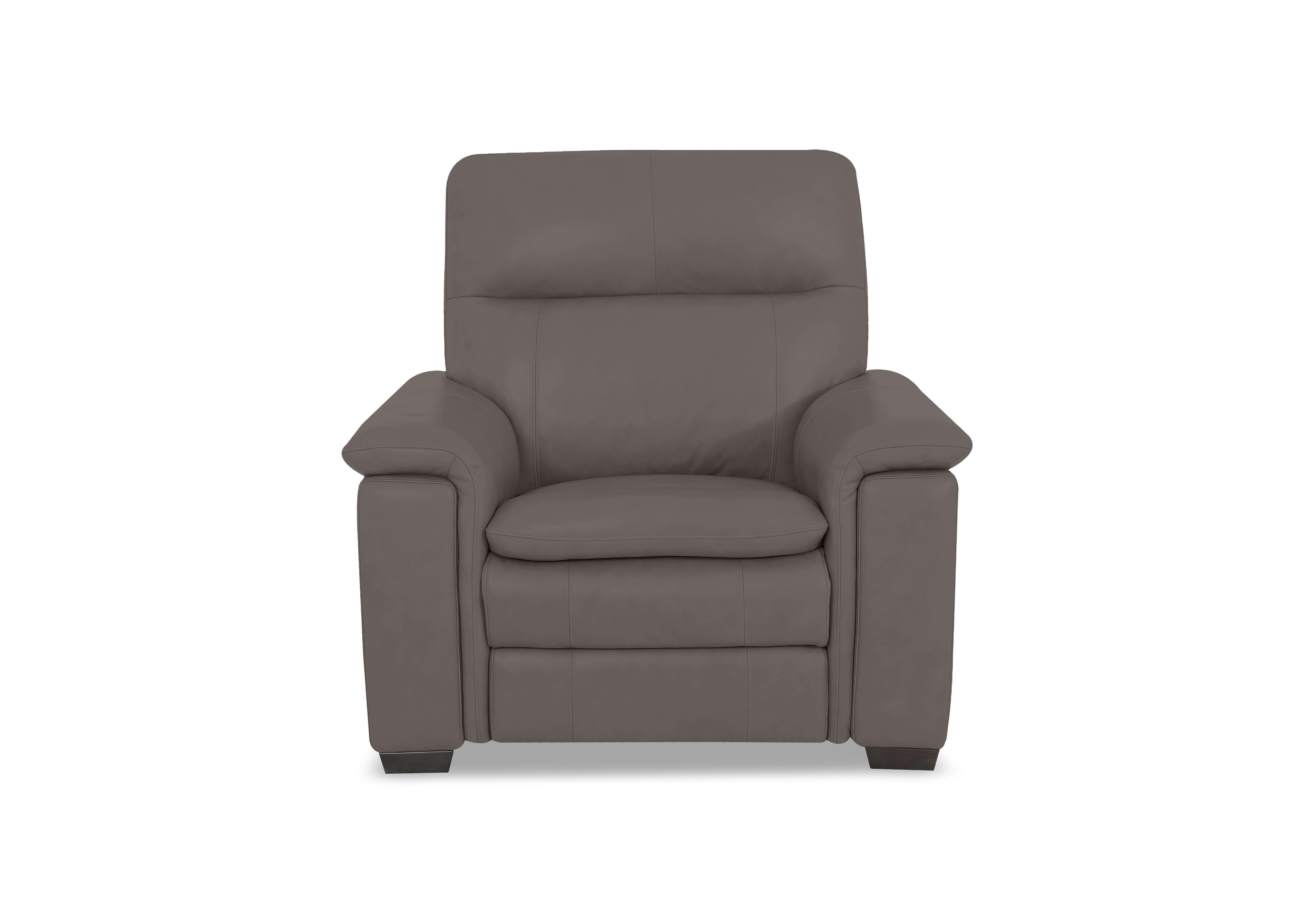 Recharge Leather Power Recliner Armchair with Power Headrest in Bv-042e Elephant on Furniture Village