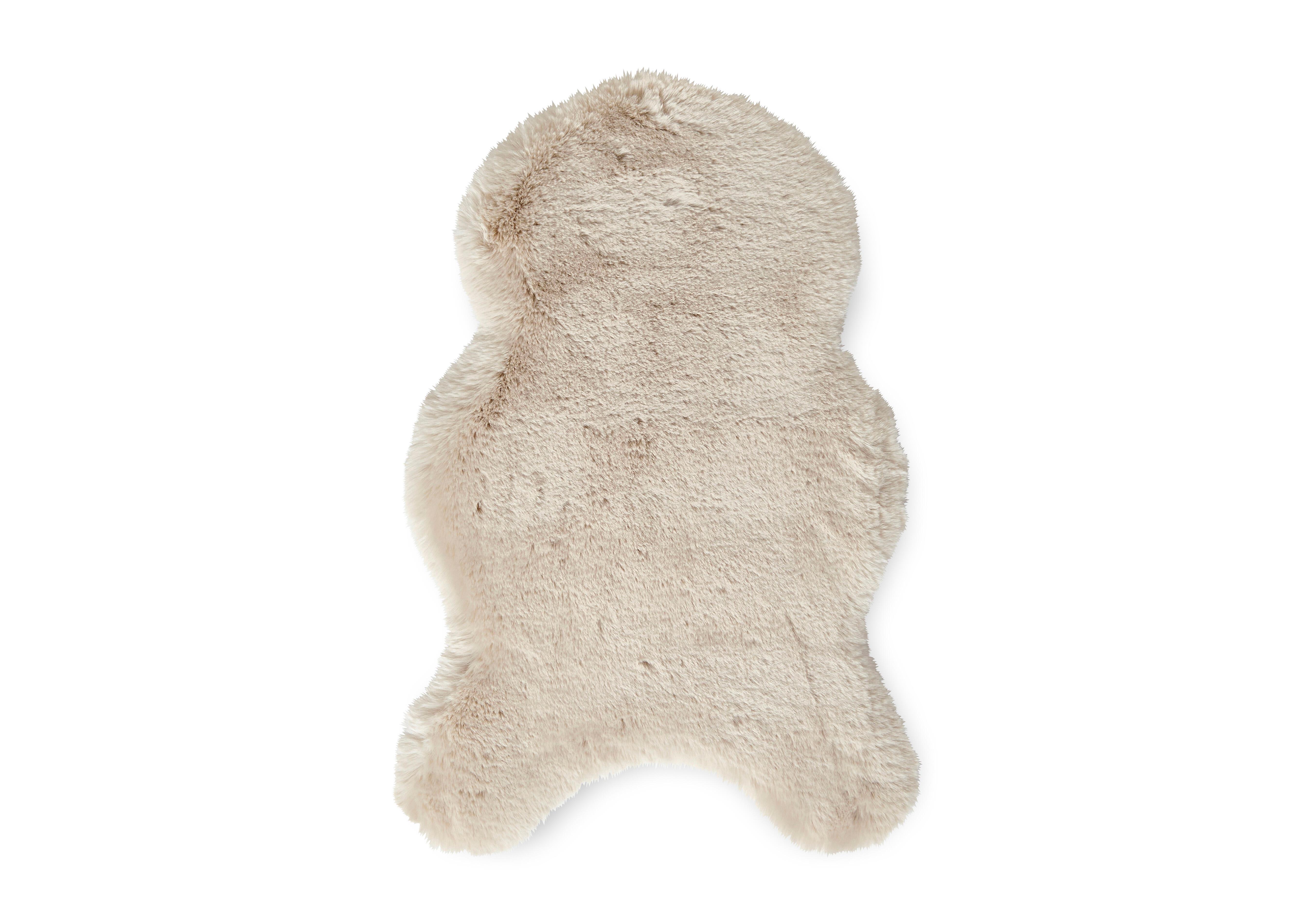 Teddy Single Sheepskin Rug in Beige on Furniture Village