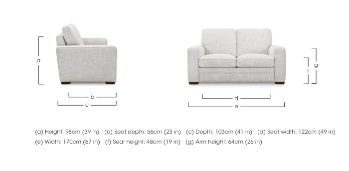 Aspen 2 Seater Fabric Sofa in  on Furniture Village