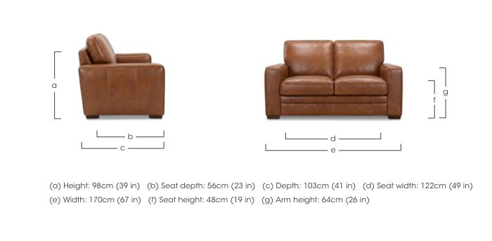 Aspen 2 Seater Leather Sofa in  on Furniture Village