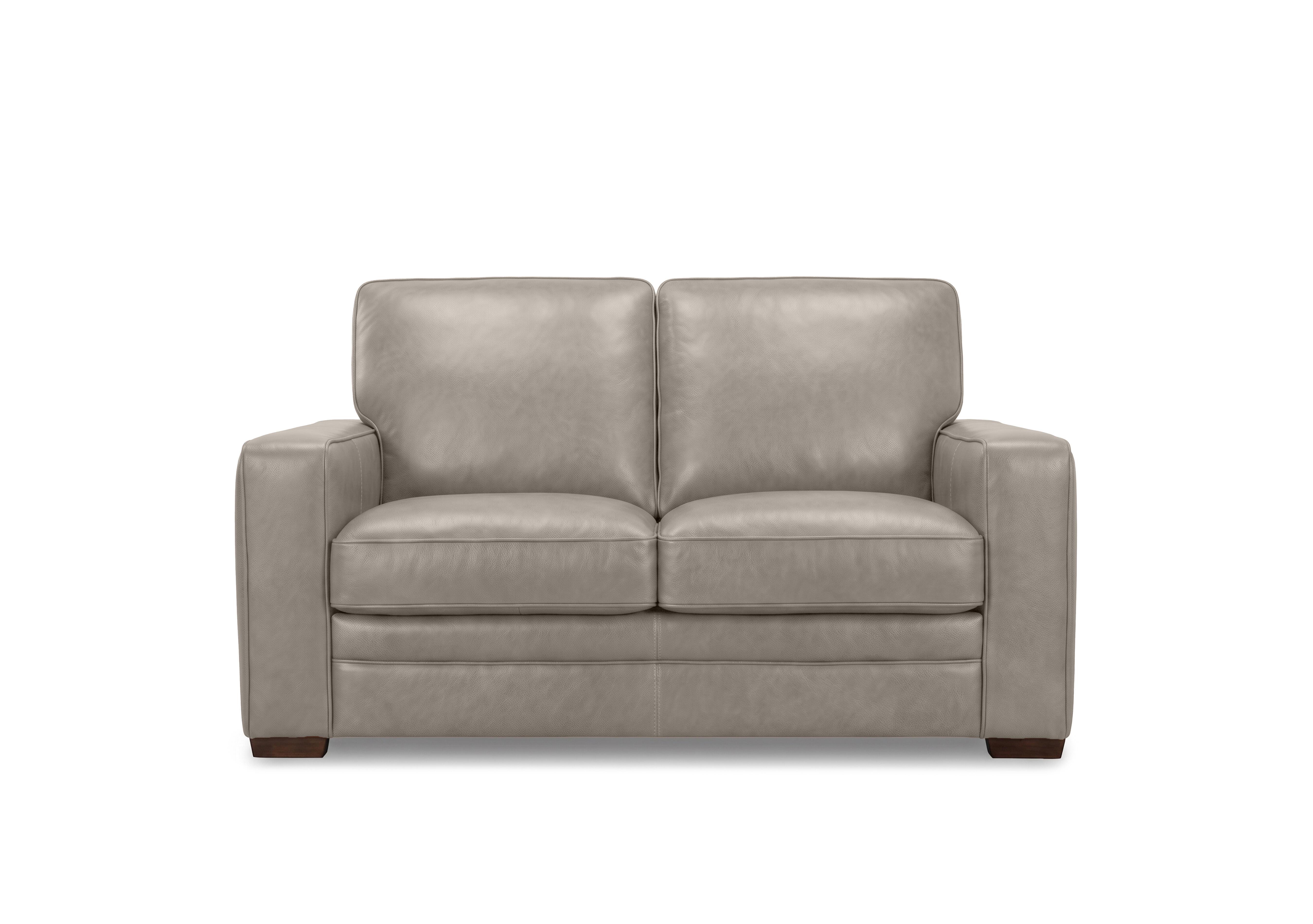 Aspen 2 Seater Leather Sofa in Greige M4414 on Furniture Village