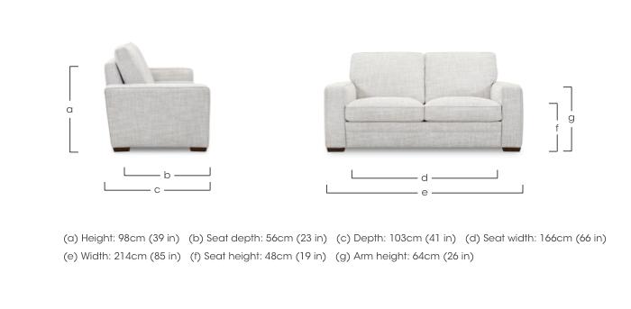 Aspen 3 Seater Fabric Sofa in  on Furniture Village