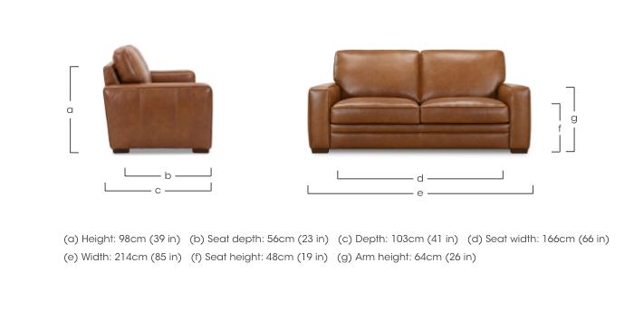 Aspen 3 Seater Leather Sofa in  on Furniture Village