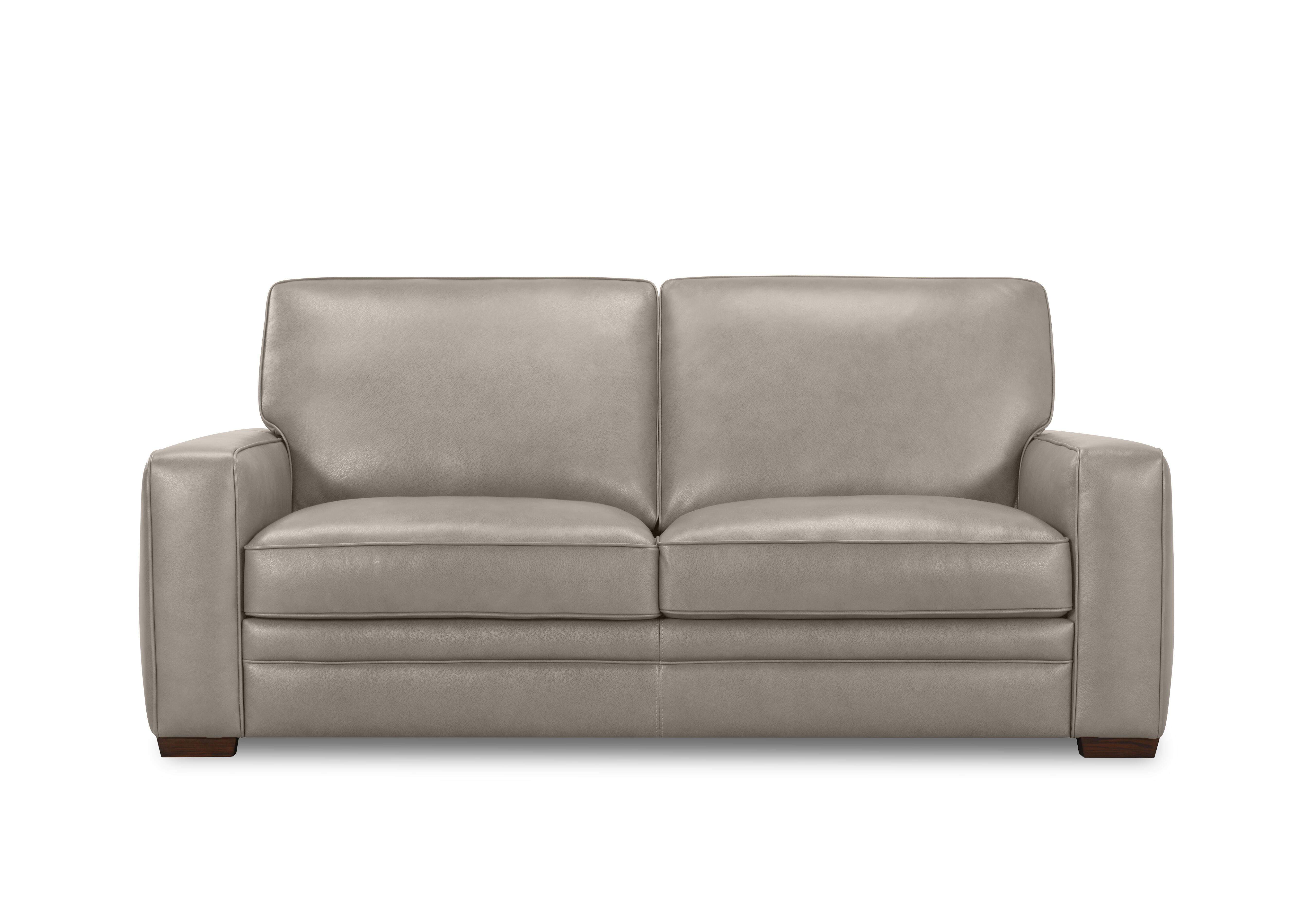 Aspen 3 Seater Leather Sofa in Greige M4414 on Furniture Village