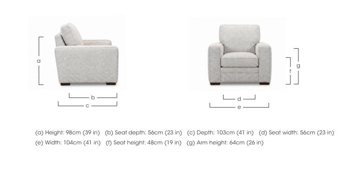 Aspen Fabric Armchair in  on Furniture Village