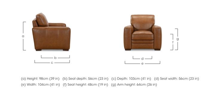 Aspen Leather Armchair in  on Furniture Village