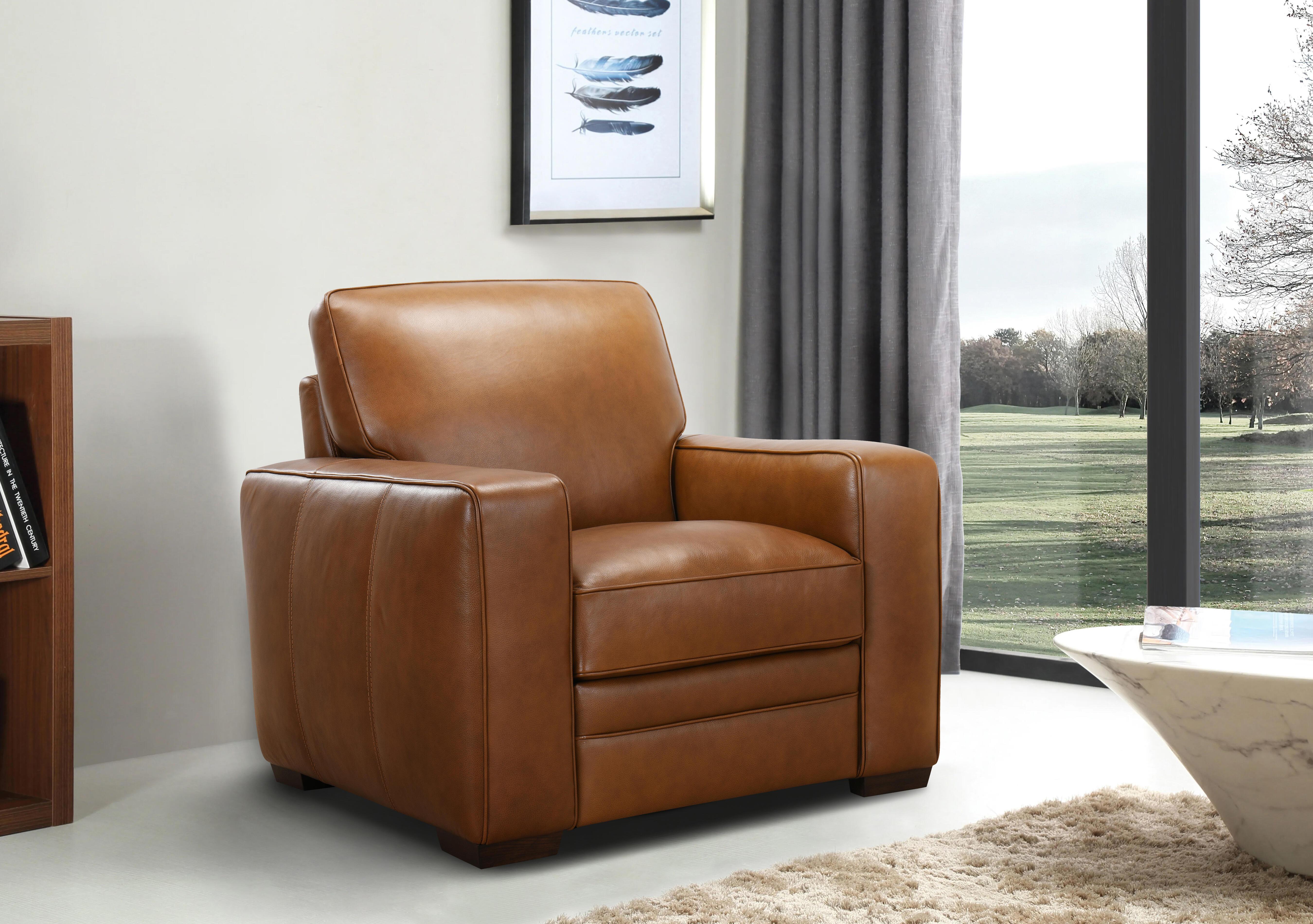 Aspen Leather Armchair in  on Furniture Village