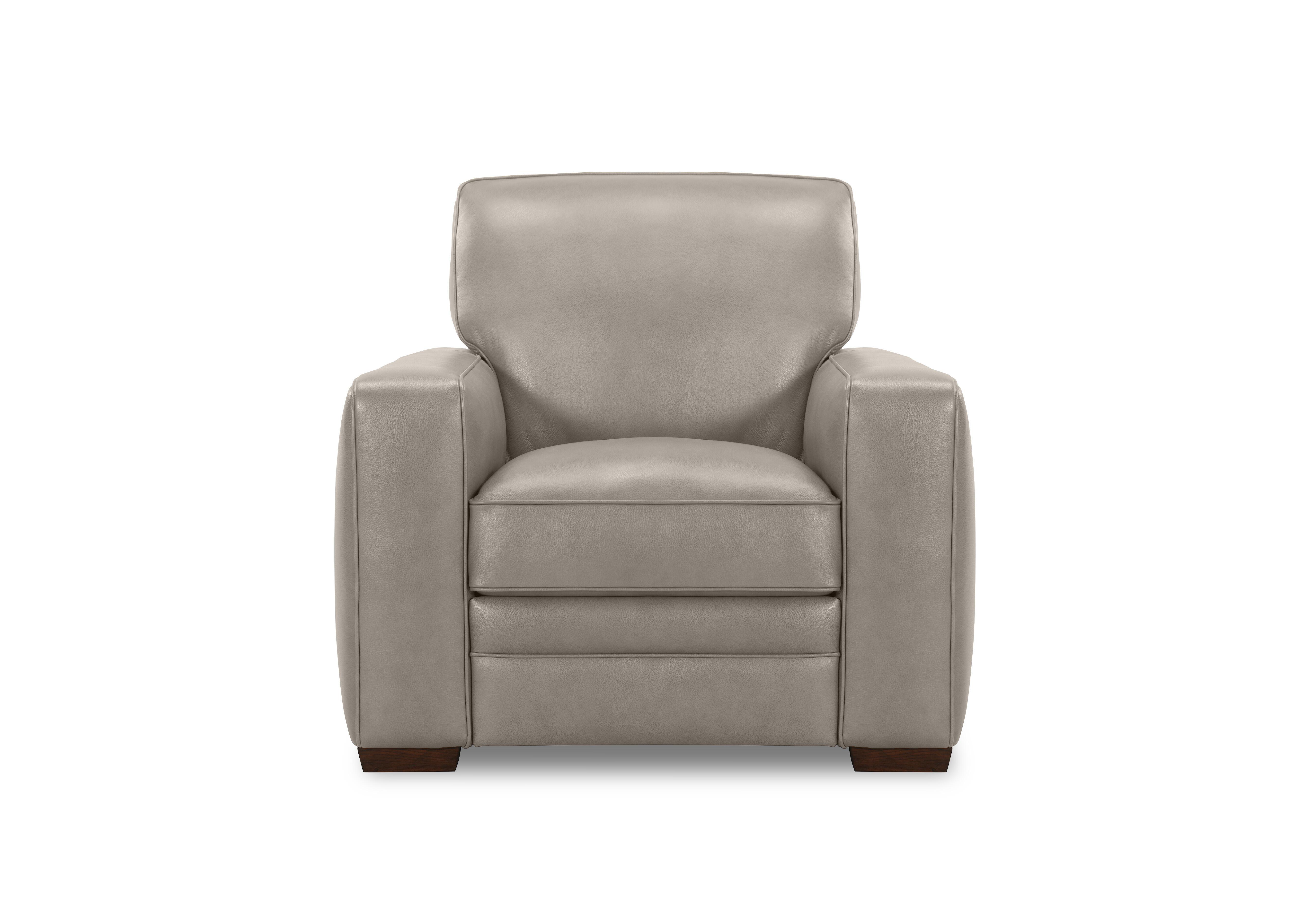 Aspen Leather Armchair in Greige M4414 on Furniture Village