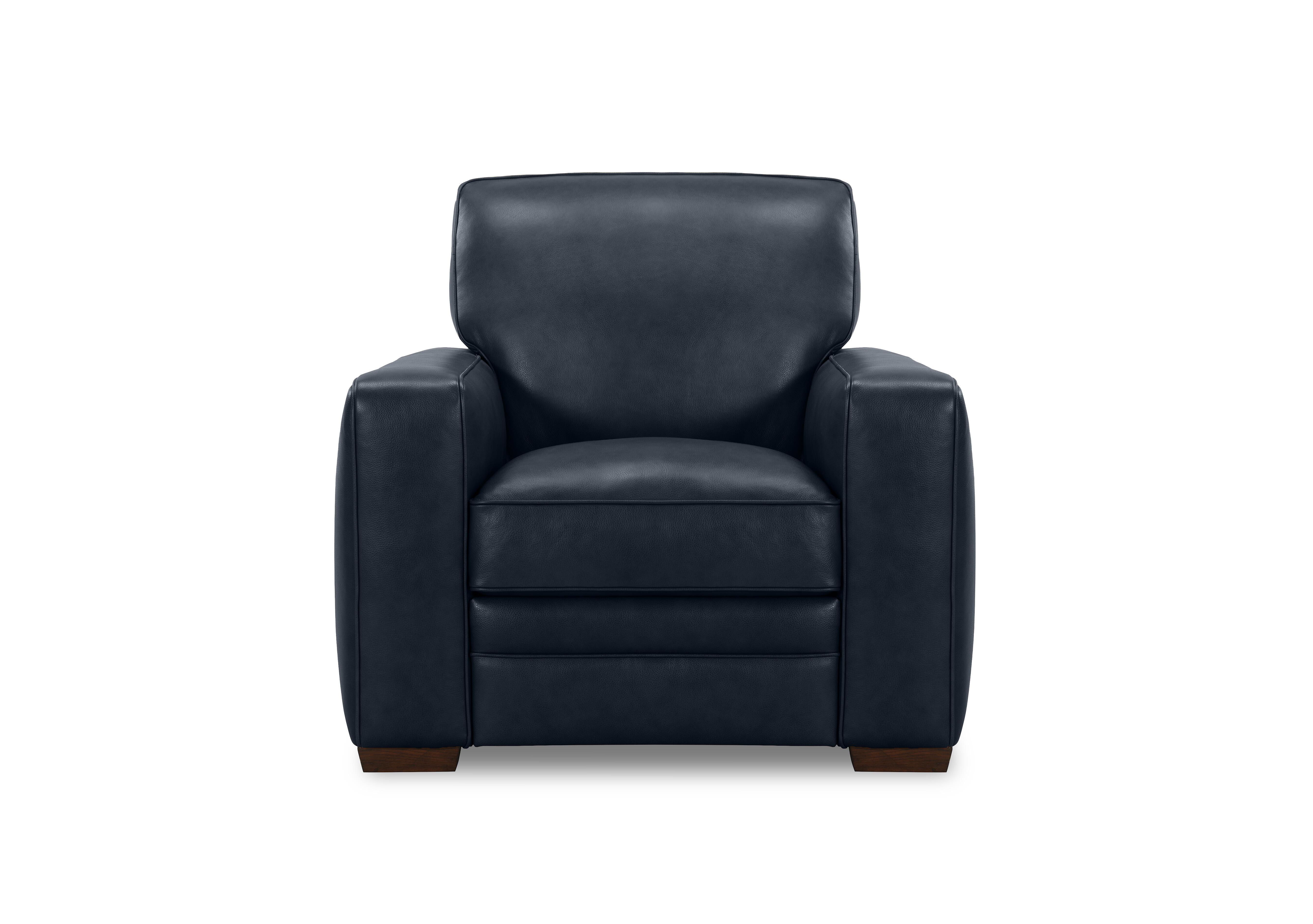 Aspen Leather Armchair in Navy M4413 on Furniture Village