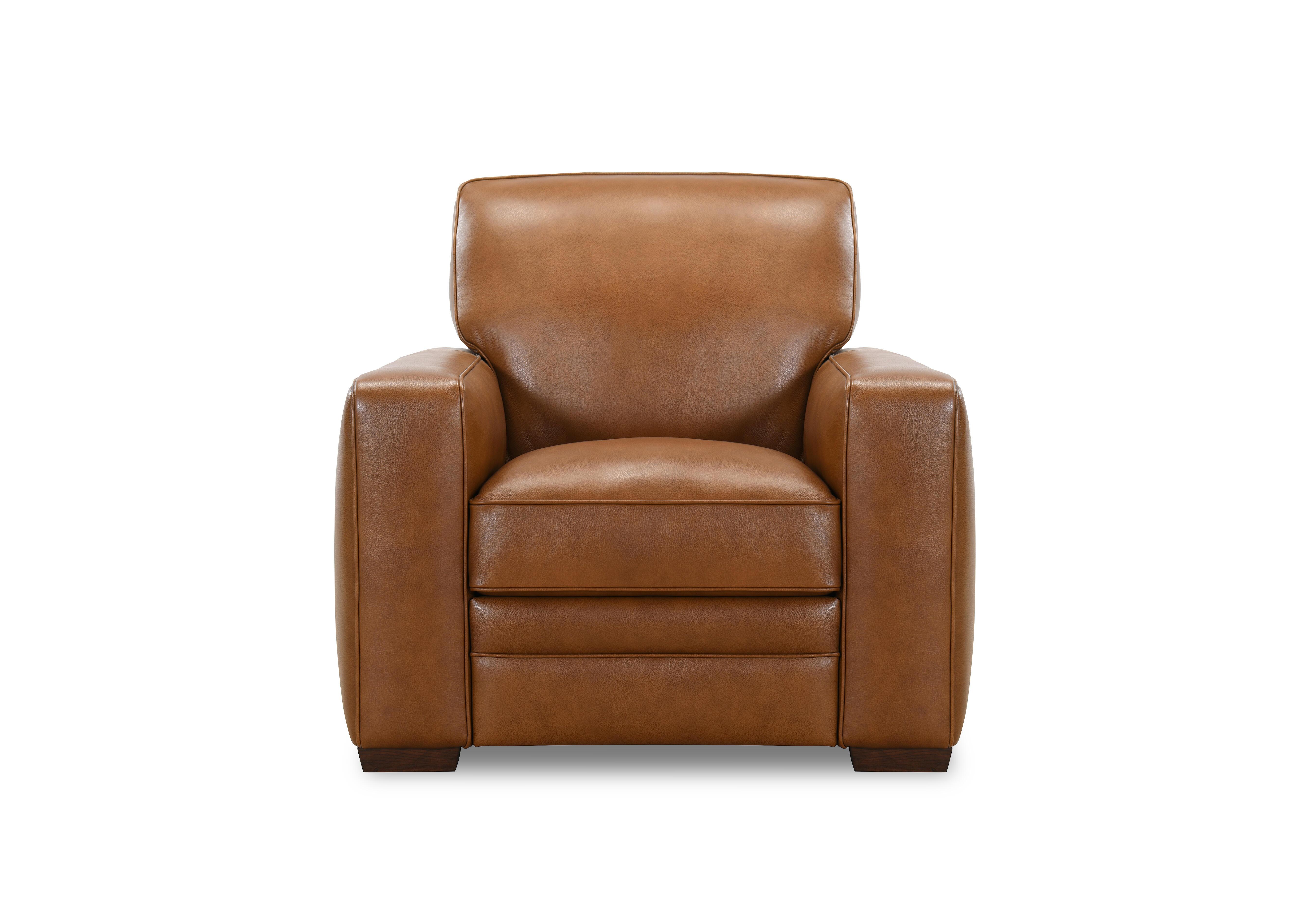 Aspen Leather Armchair in Scotch M4415 on Furniture Village