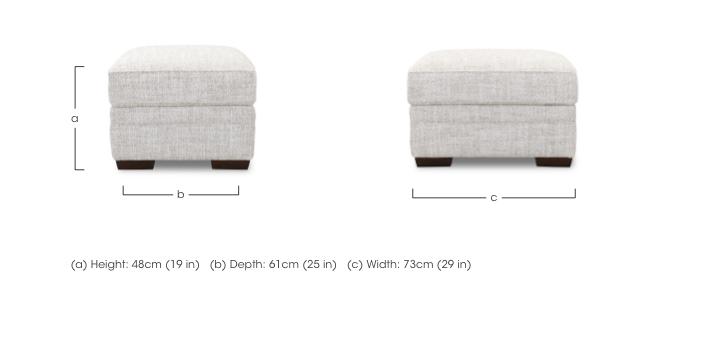 Aspen Rectangular Fabric Footstool in  on Furniture Village