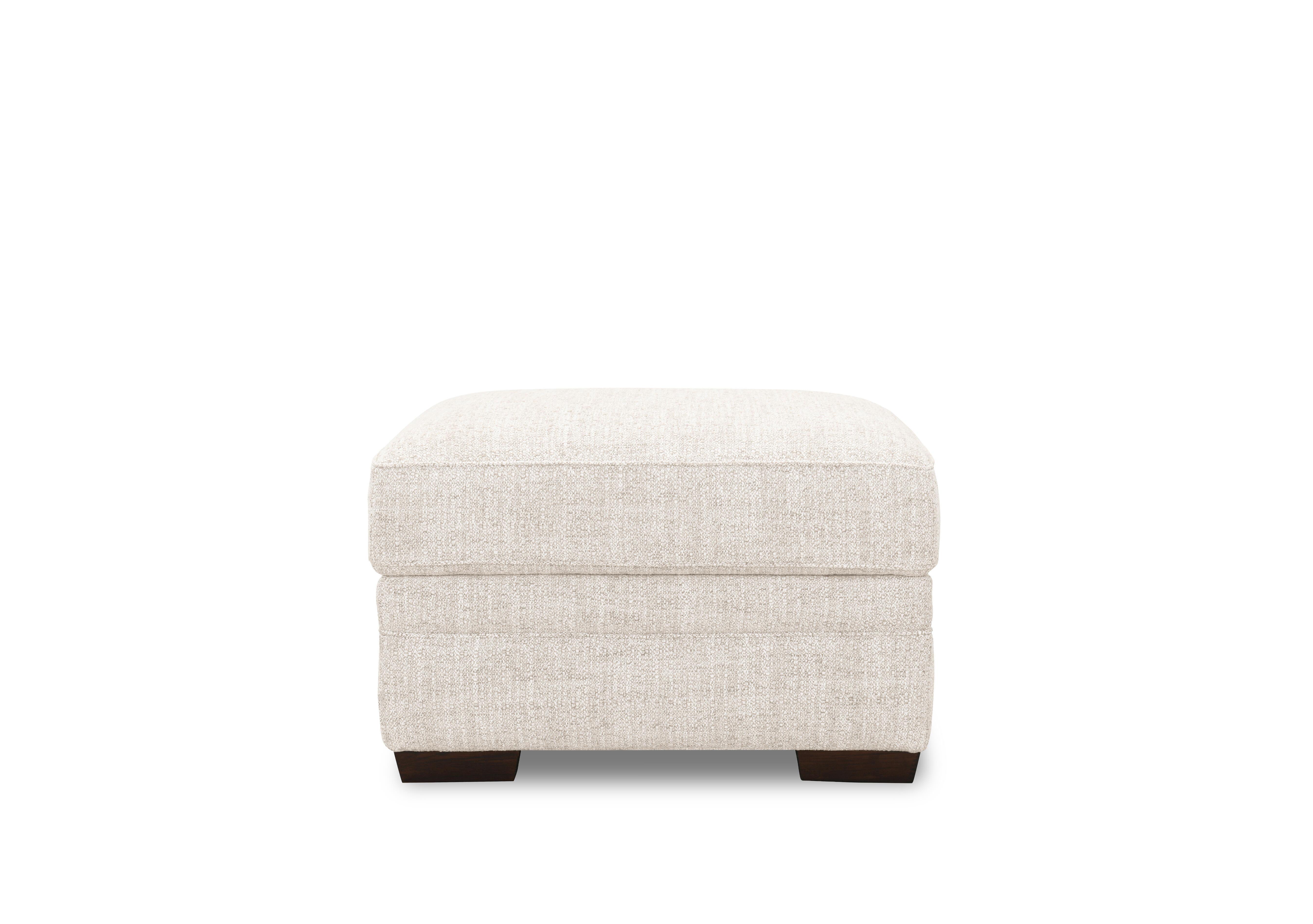 Aspen Rectangular Fabric Footstool in Vanilla Tx2893 on Furniture Village