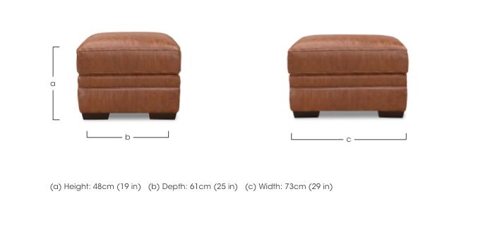 Aspen Rectangular Leather Footstool in  on Furniture Village