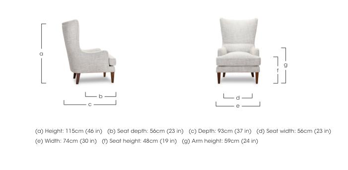 Aspen Fabric Wing Chair in  on Furniture Village