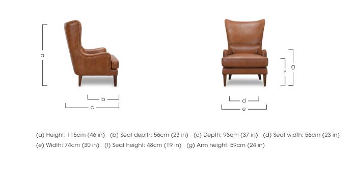 Aspen Leather Wing Chair in  on Furniture Village