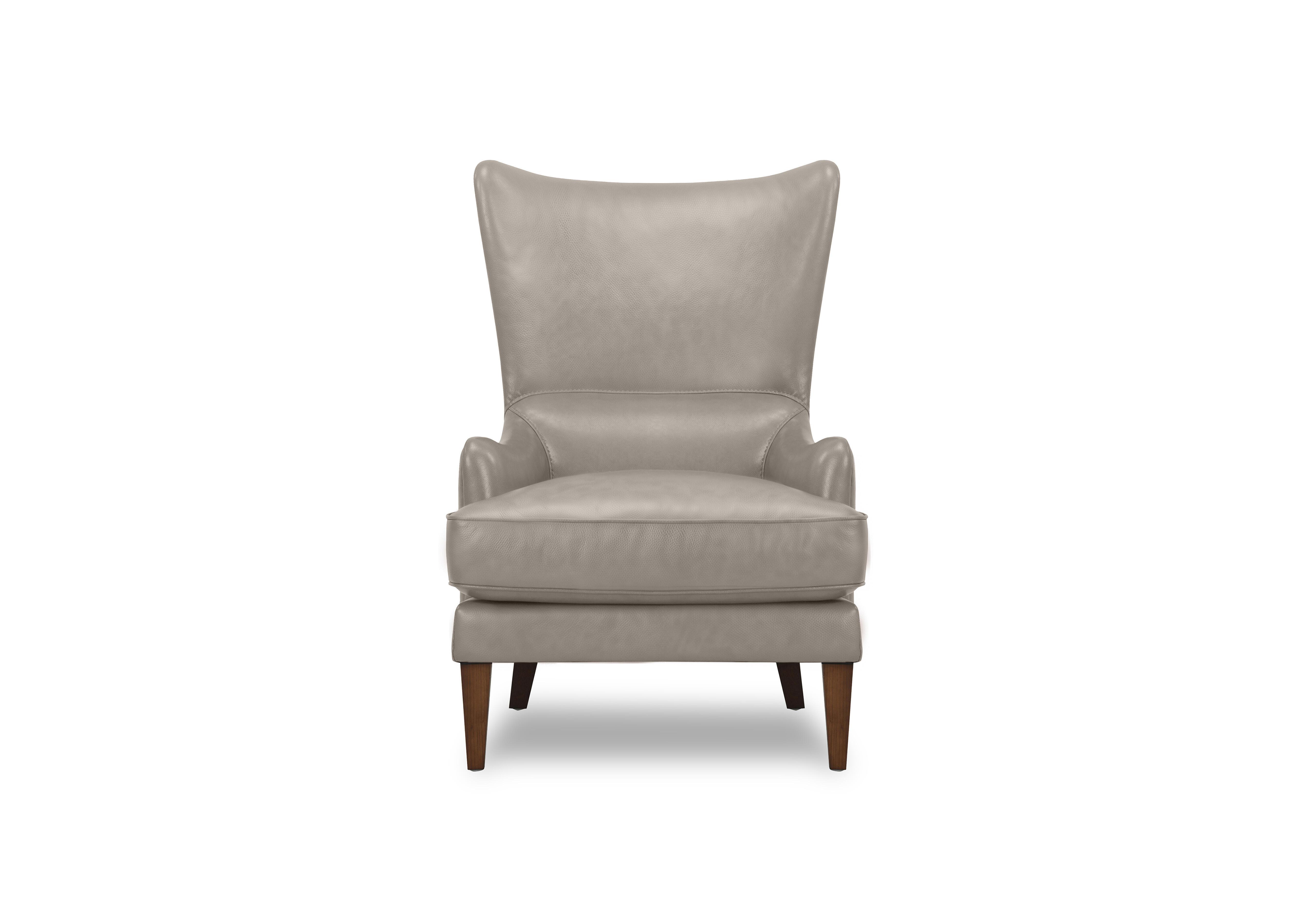 Aspen Leather Wing Chair in Greige M4414 on Furniture Village