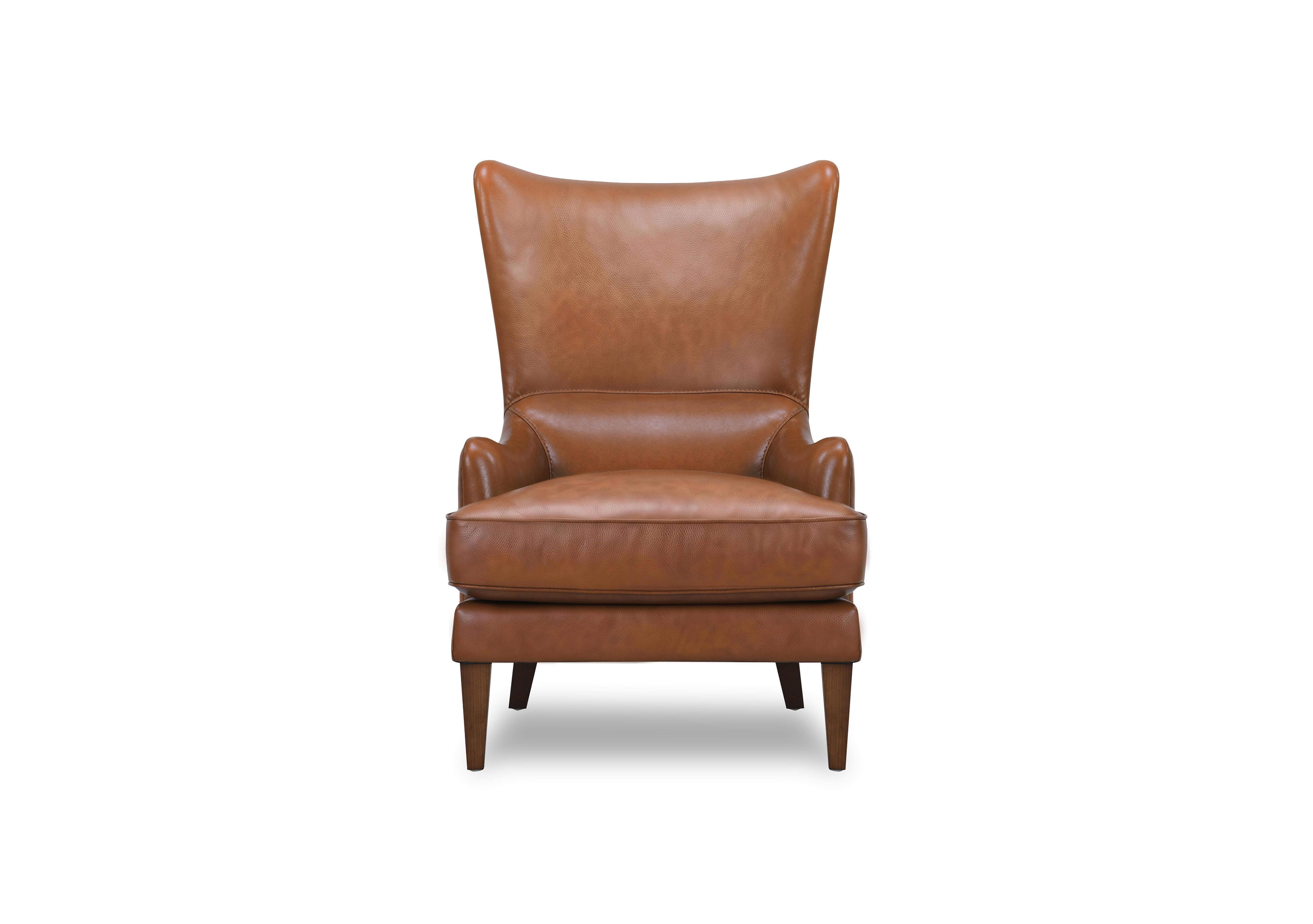 Aspen Leather Wing Chair in Scotch M4415 on Furniture Village