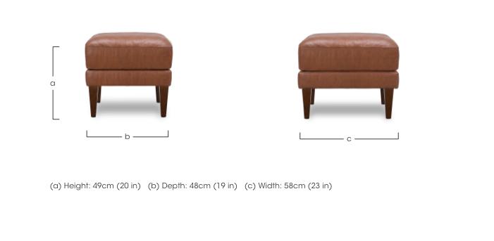 Aspen Leather Wing Chair Footstool in  on Furniture Village