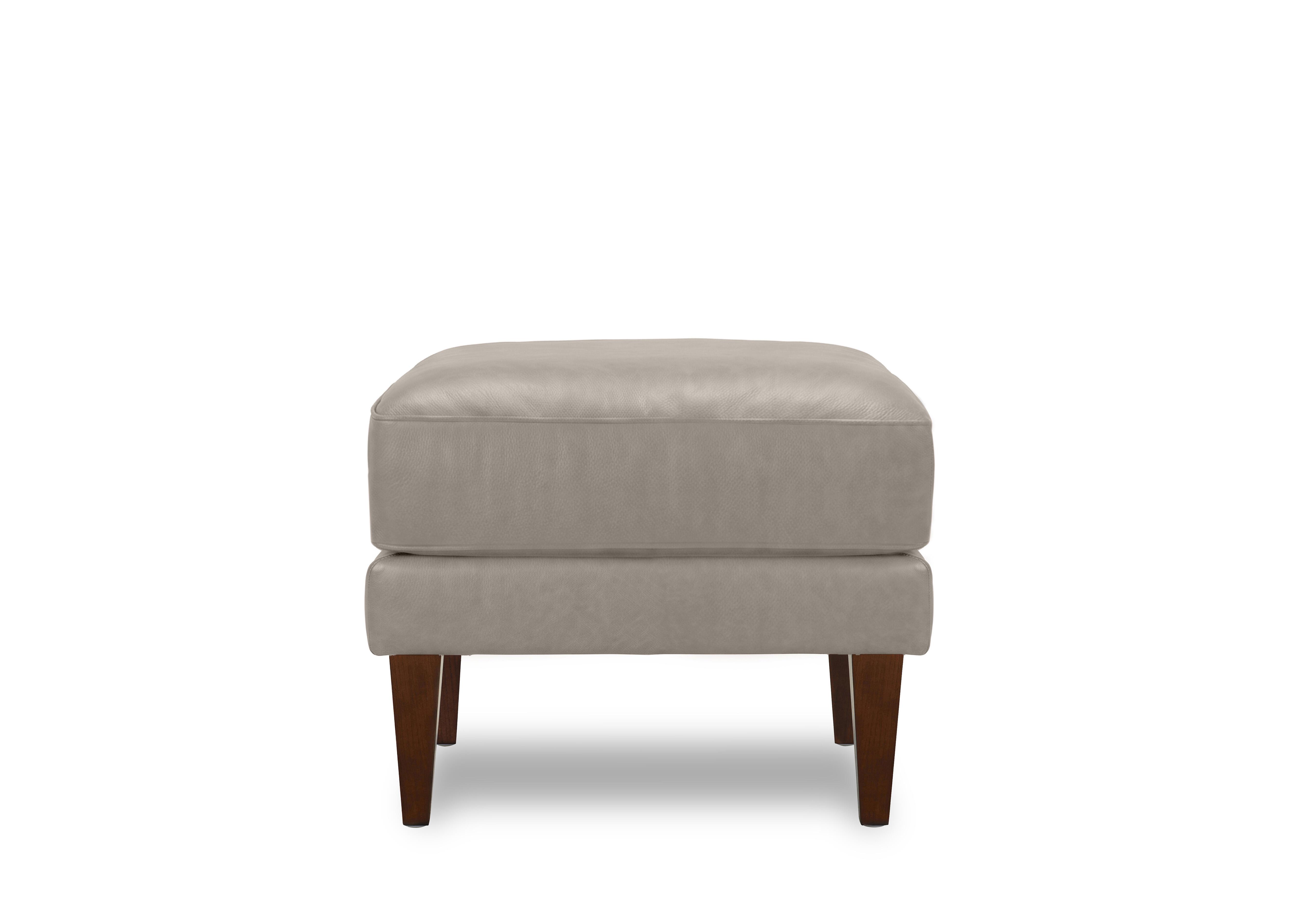 Aspen Leather Wing Chair Footstool in Greige M4414 on Furniture Village