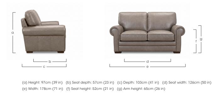 Carrick 2 Seater Leather Sofa in  on Furniture Village