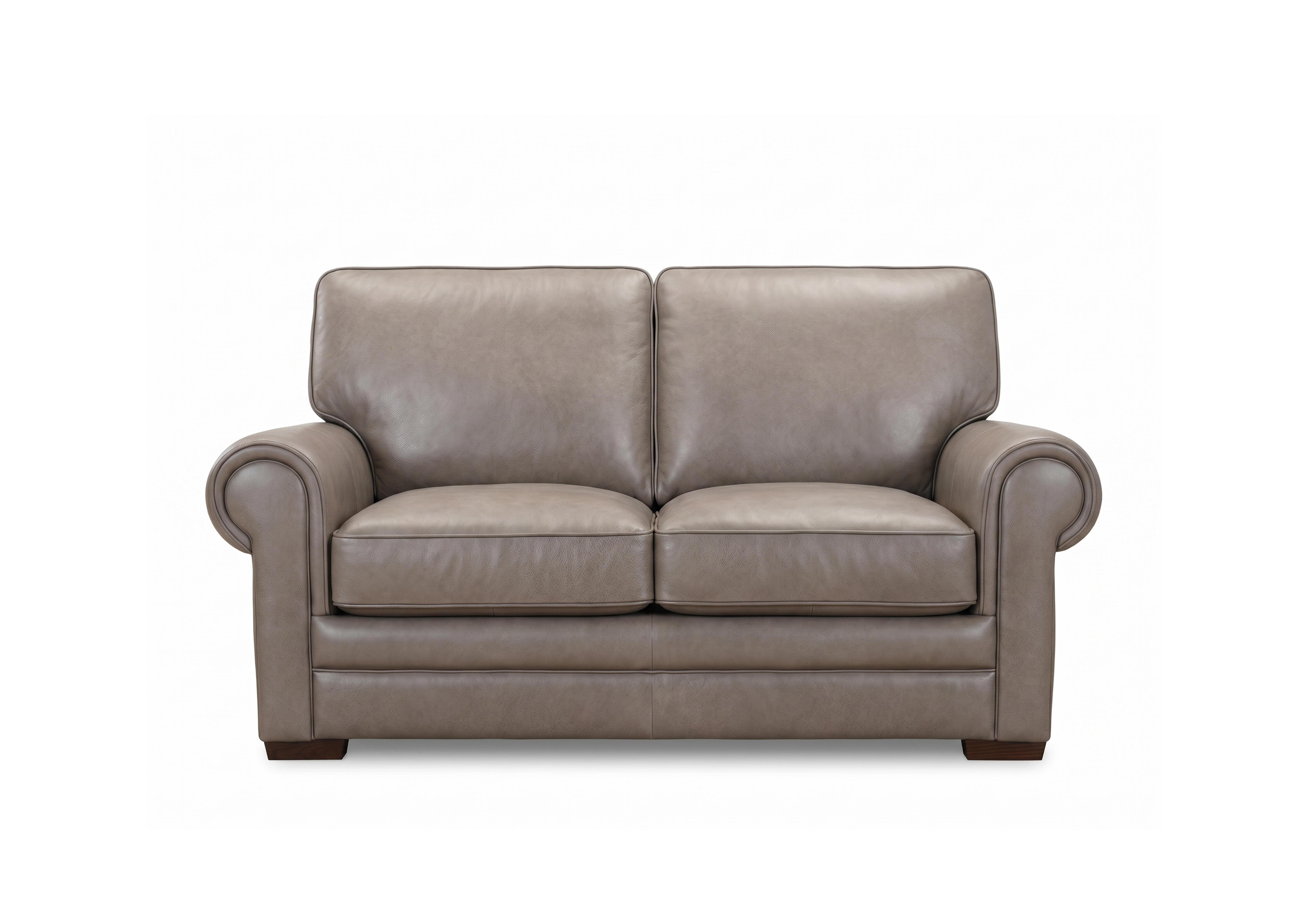 Carrick 2 Seater Leather Sofa in Mushroom H5213 on Furniture Village