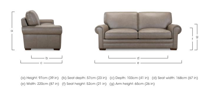 Carrick 3 Seater Leather Sofa in  on Furniture Village