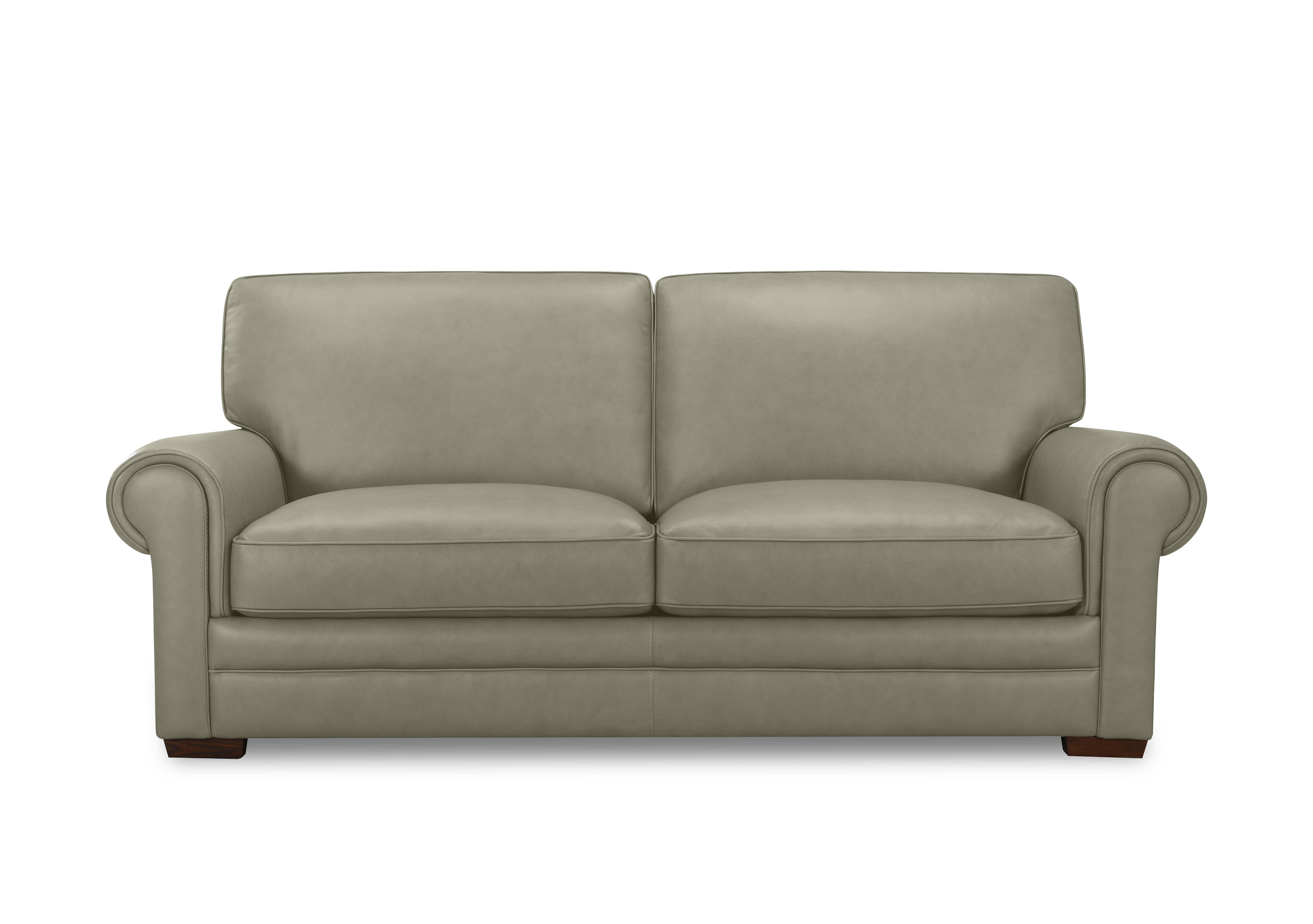 Carrick 3 Seater Leather Sofa in Sage H5214 on Furniture Village