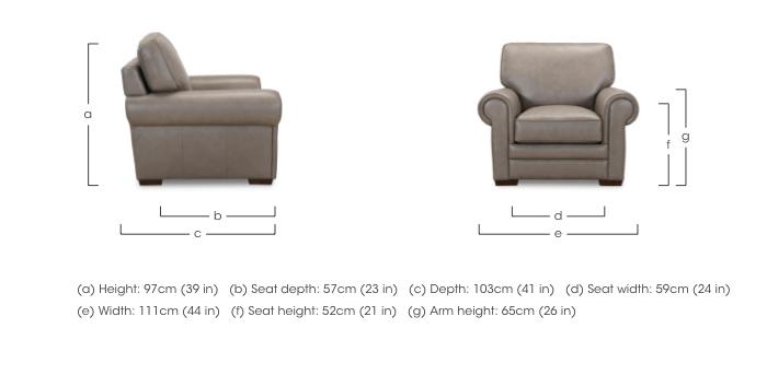 Carrick Leather Armchair in  on Furniture Village