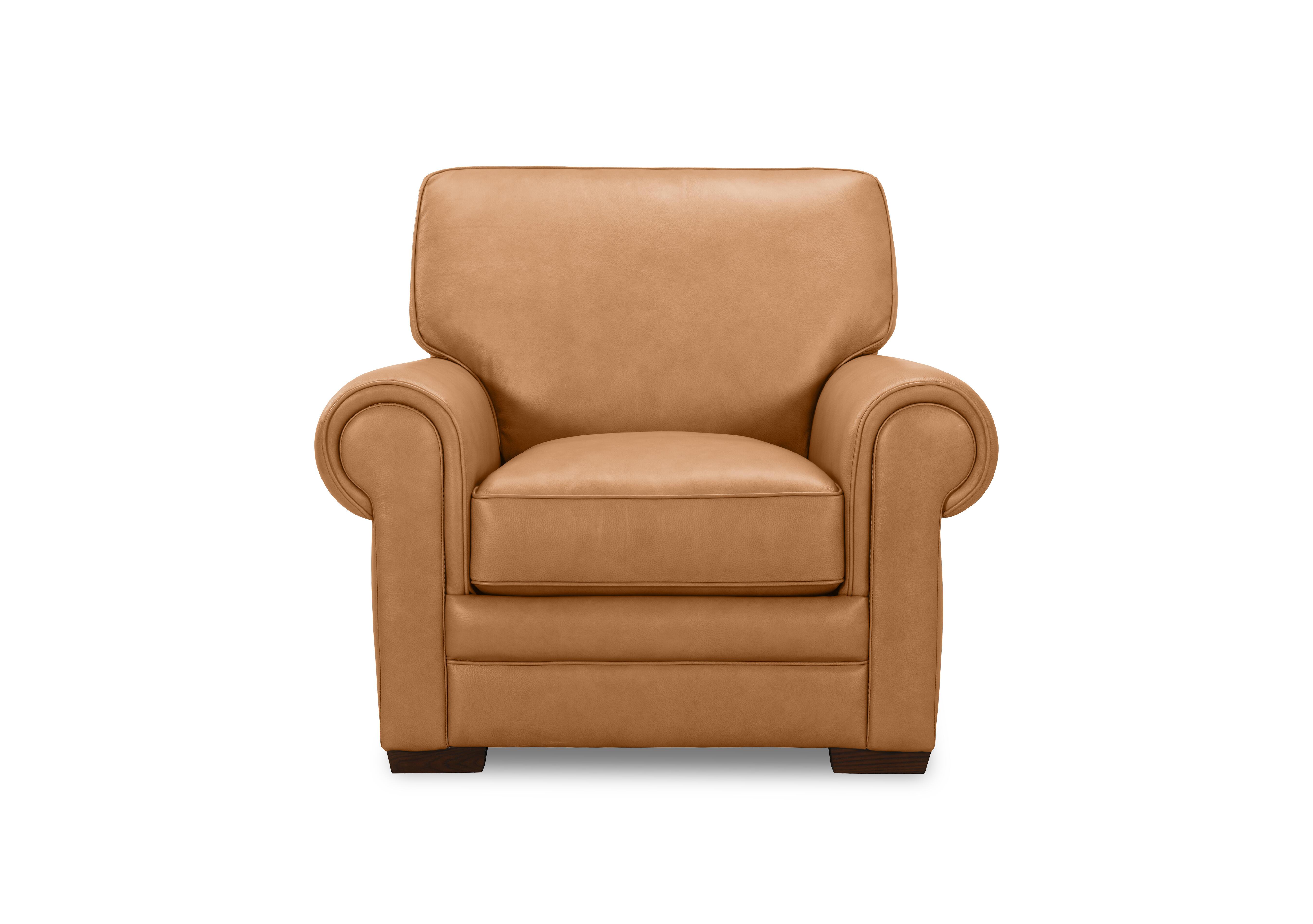 Carrick Leather Armchair in Caramel H5212 on Furniture Village