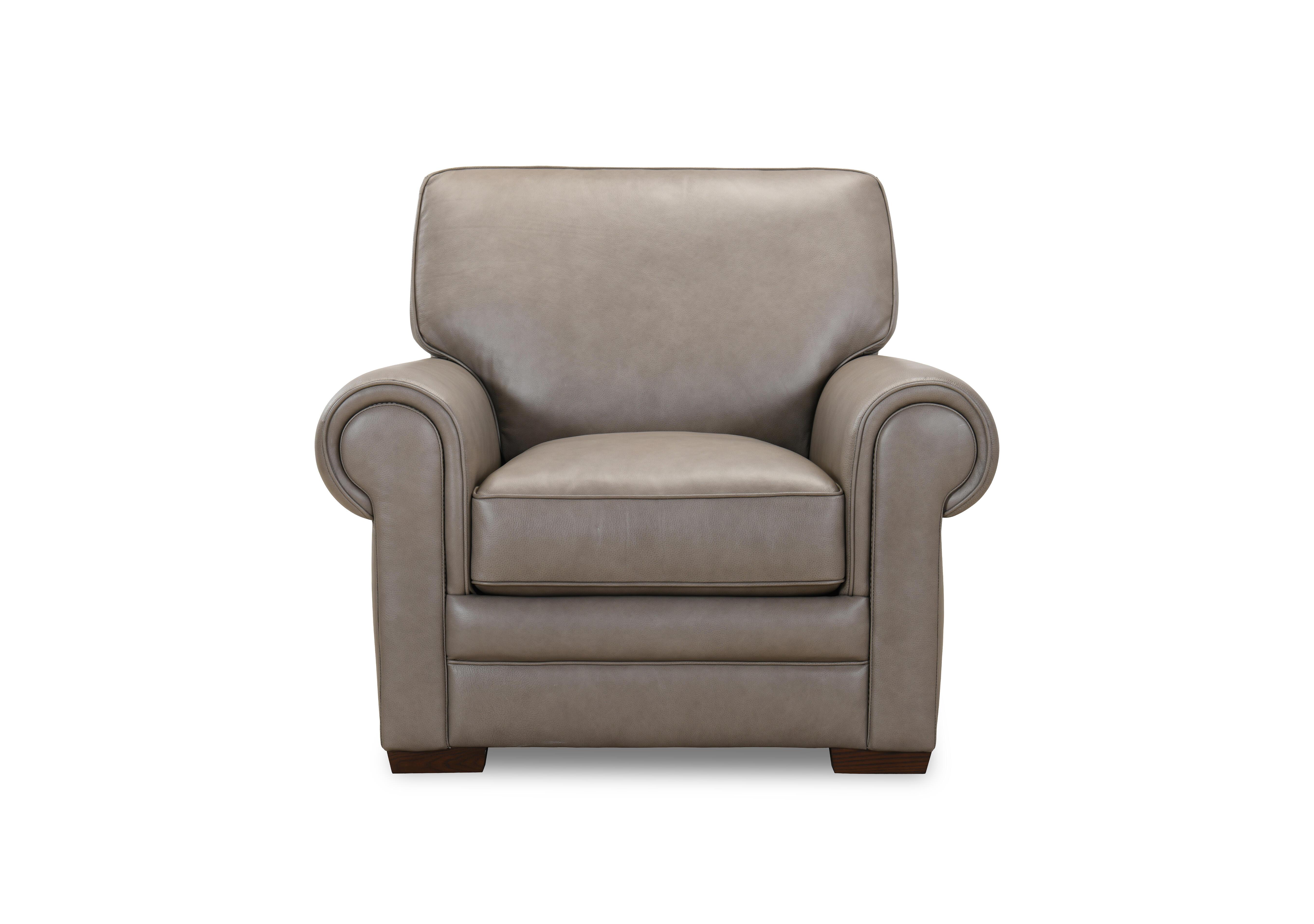Carrick Leather Armchair in Mushroom H5213 on Furniture Village