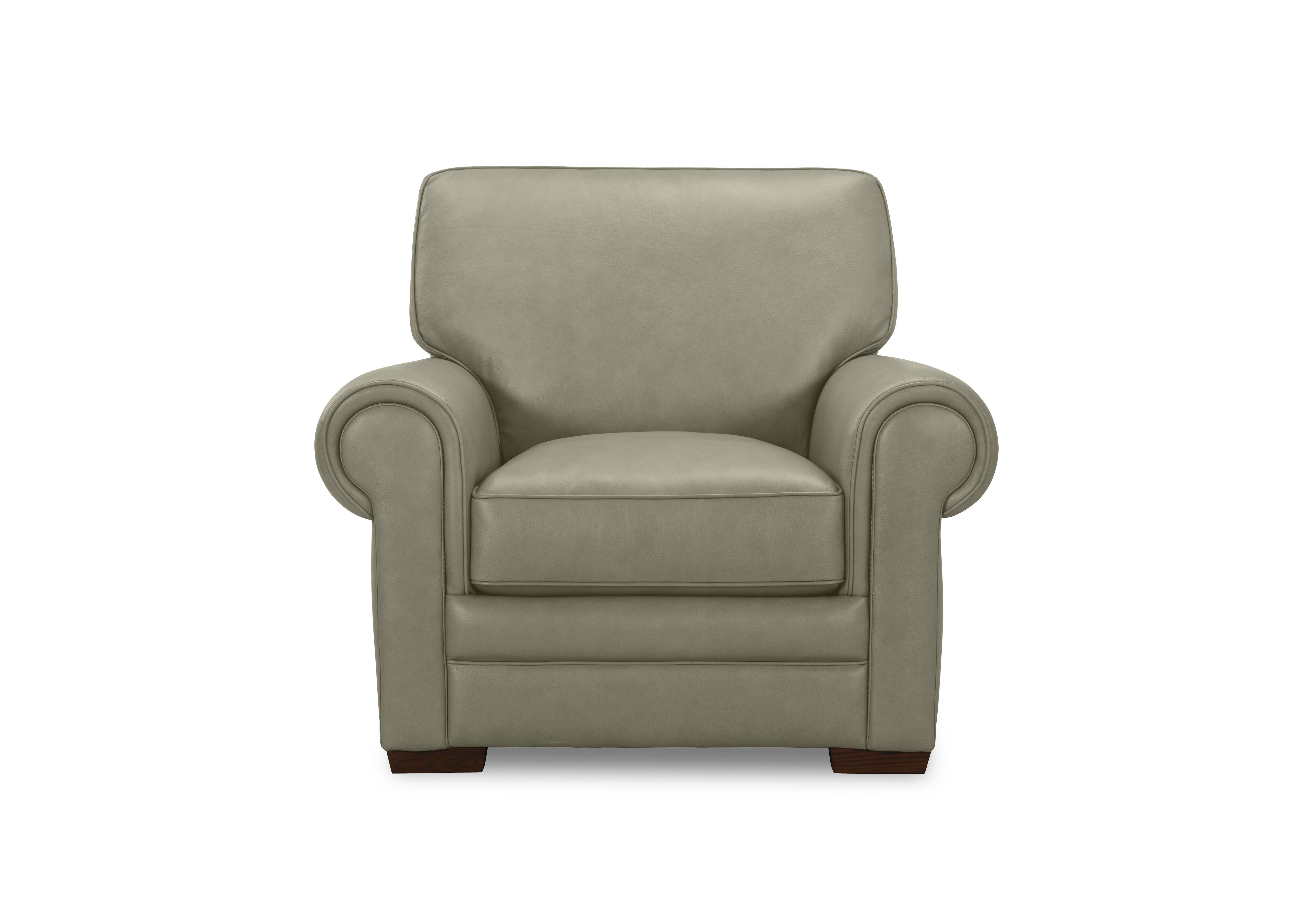 Carrick Leather Armchair in Sage H5214 on Furniture Village