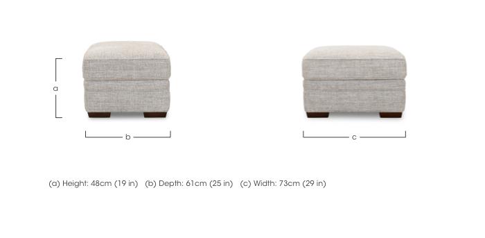 Carrick Rectangular Fabric Storage Footstool in  on Furniture Village