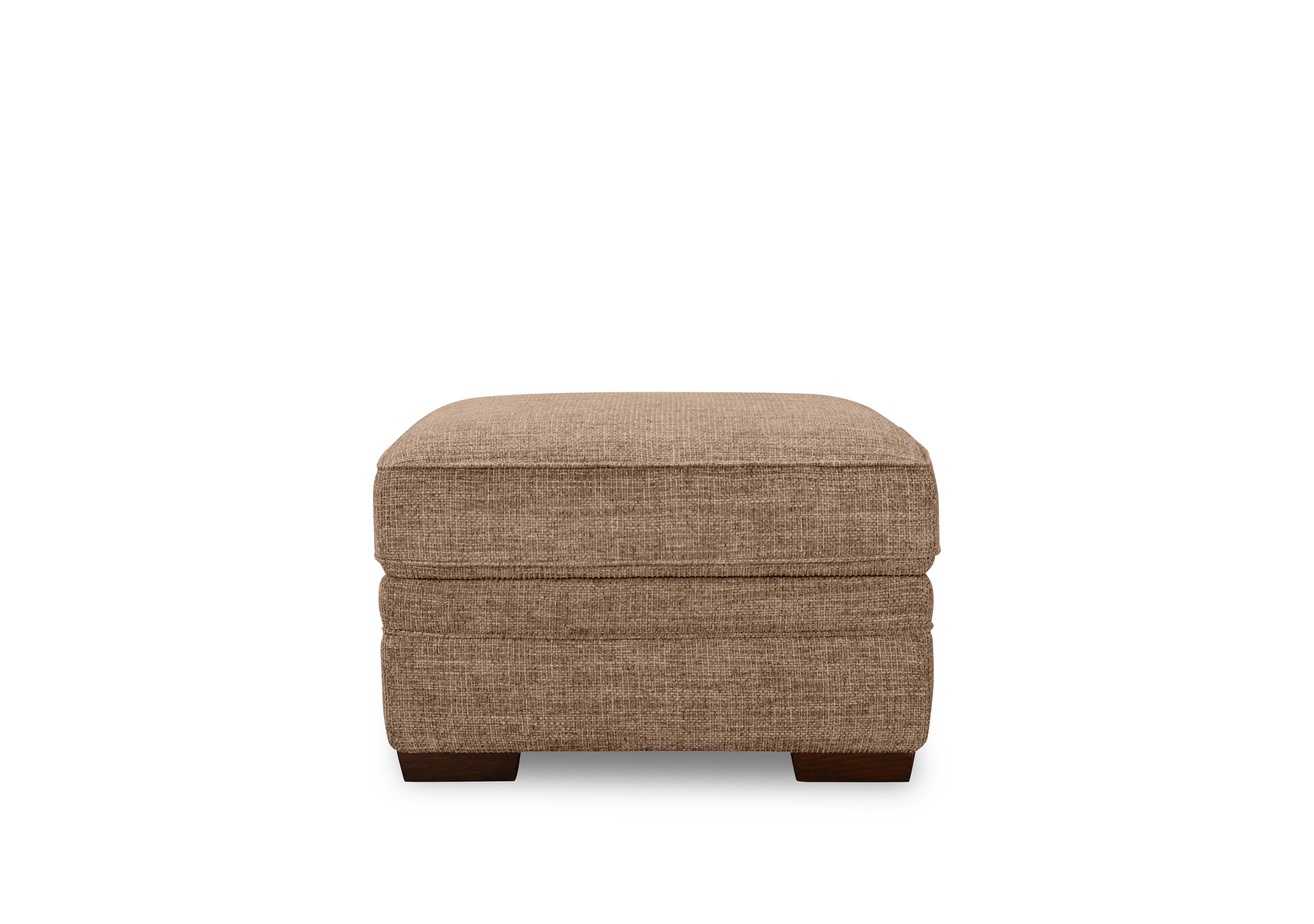 Carrick Rectangular Fabric Storage Footstool in Biscuit Tx3440 on Furniture Village