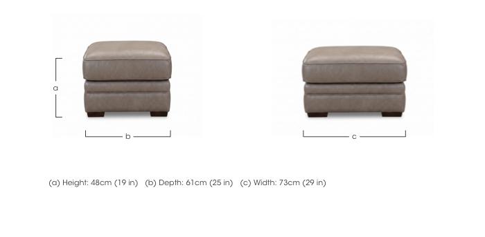 Carrick Rectangular Leather Storage Footstool in  on Furniture Village