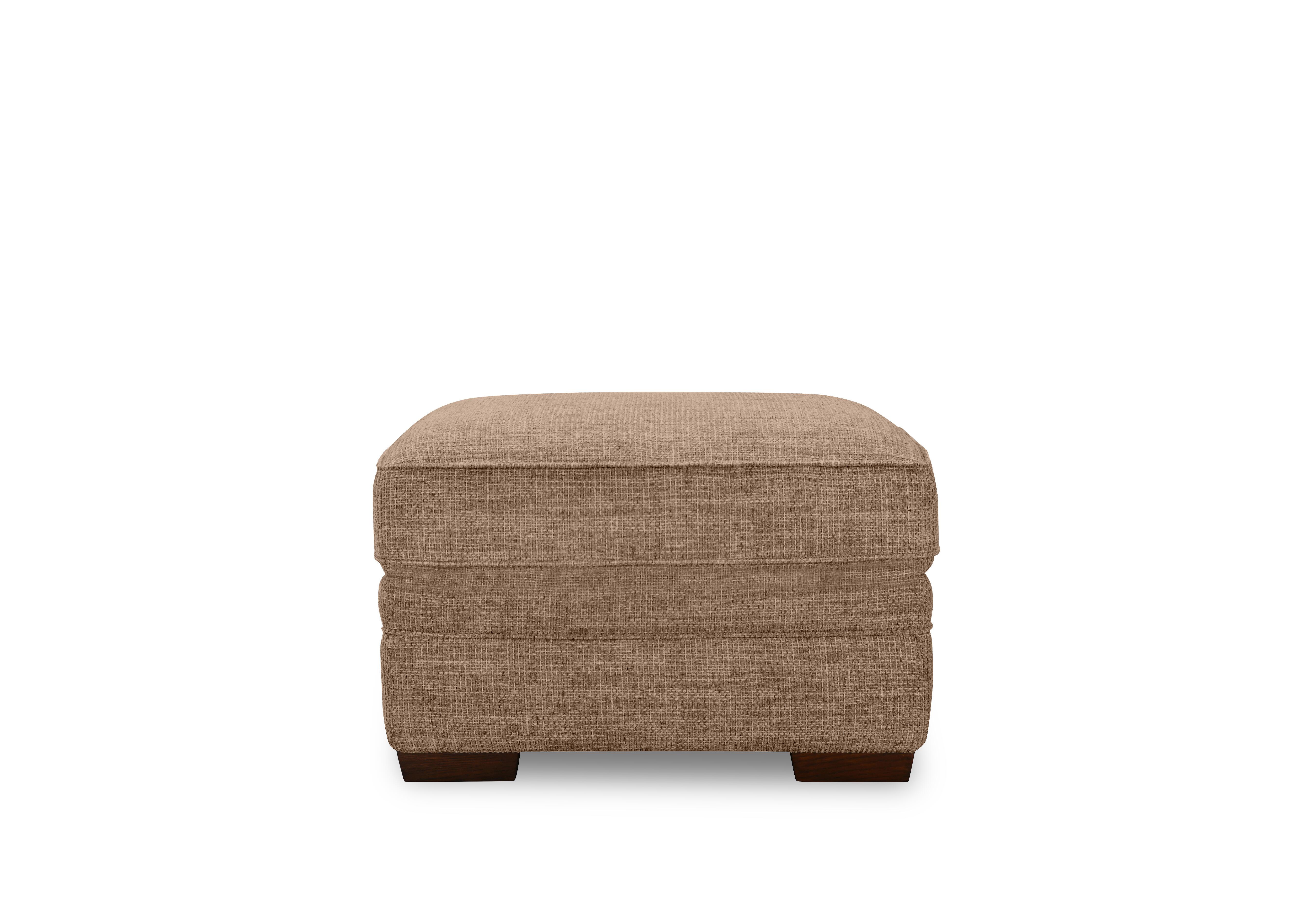 Carrick Rectangular Fabric Footstool in Biscuit Tx3440 on Furniture Village