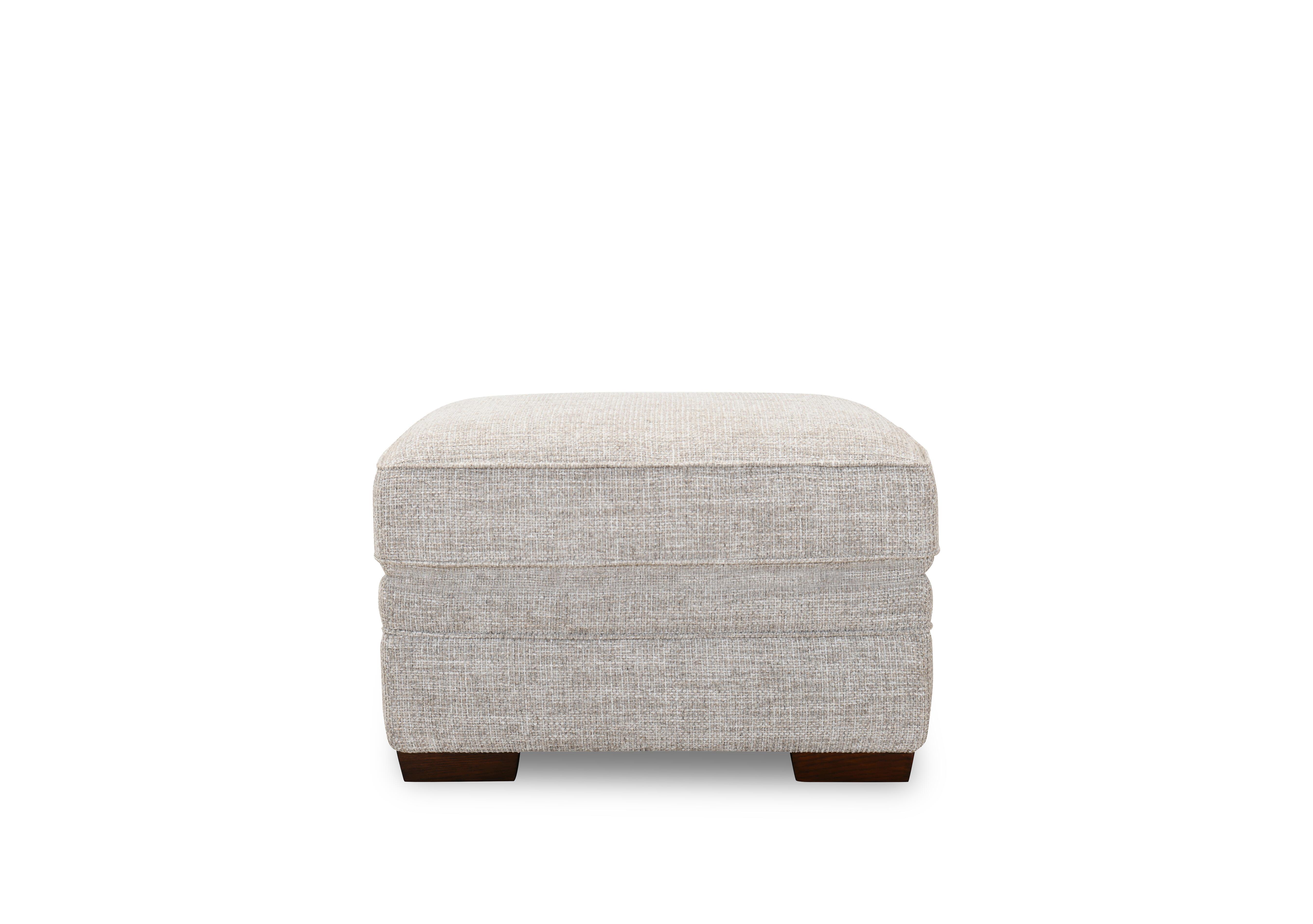 Carrick Rectangular Fabric Footstool in Cream Tx3441 on Furniture Village