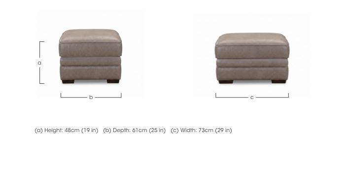 Carrick Rectangular Leather Footstool in  on Furniture Village