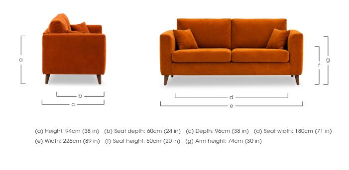 Erin 4 Seater Fabric Sofa in  on Furniture Village