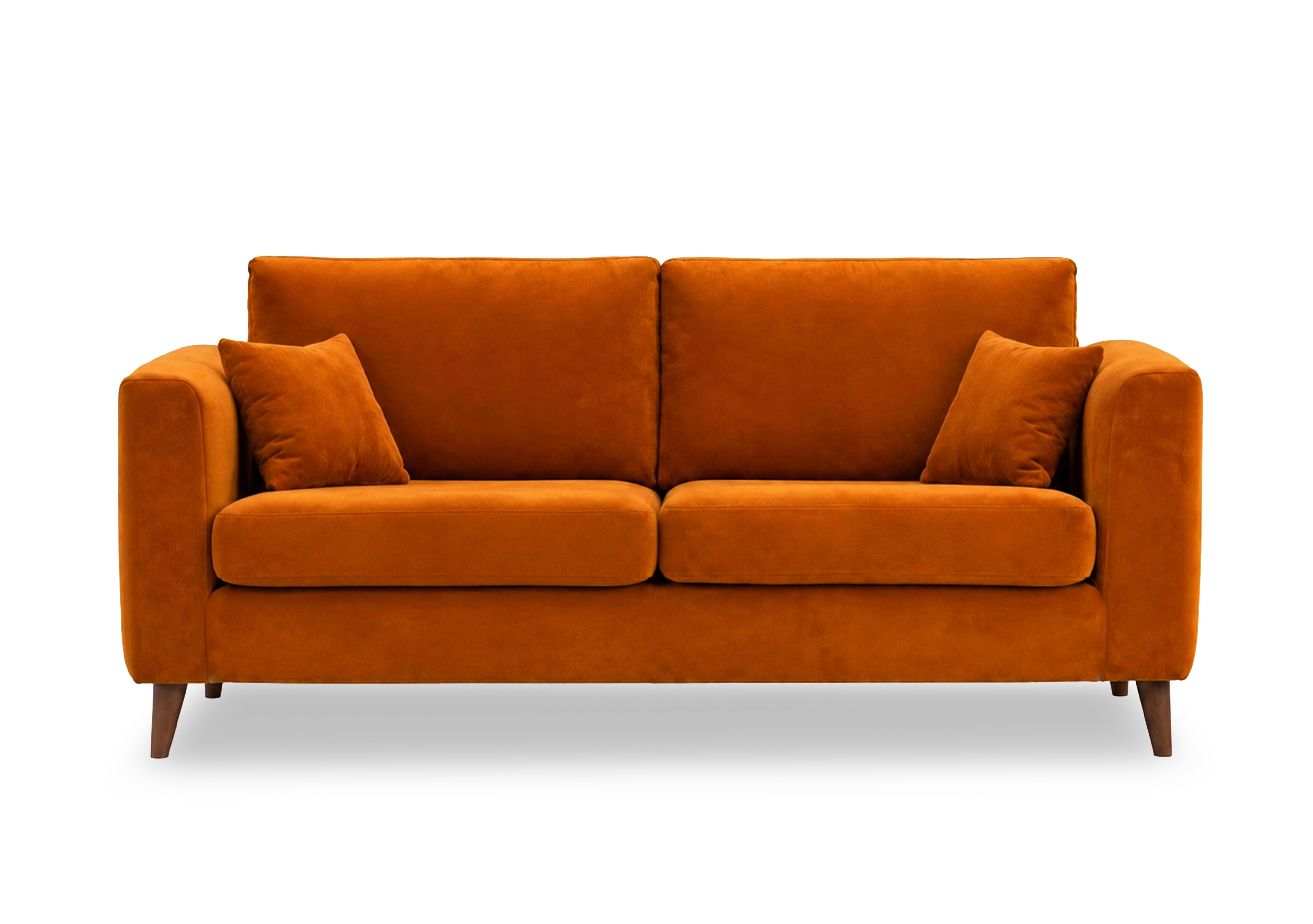 Erin 4 Seater Fabric Sofa in Tiffany Rust Dk Ft on Furniture Village