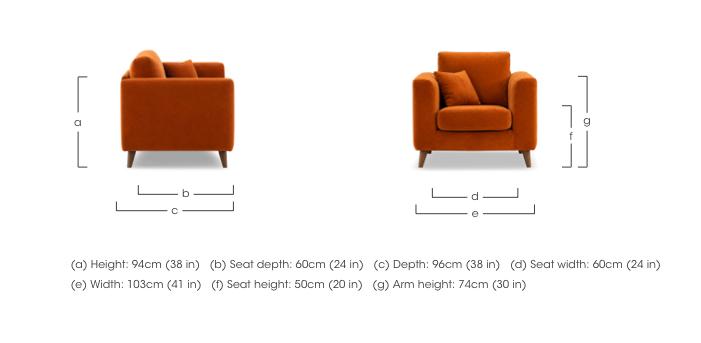 Erin Fabric Armchair in  on Furniture Village