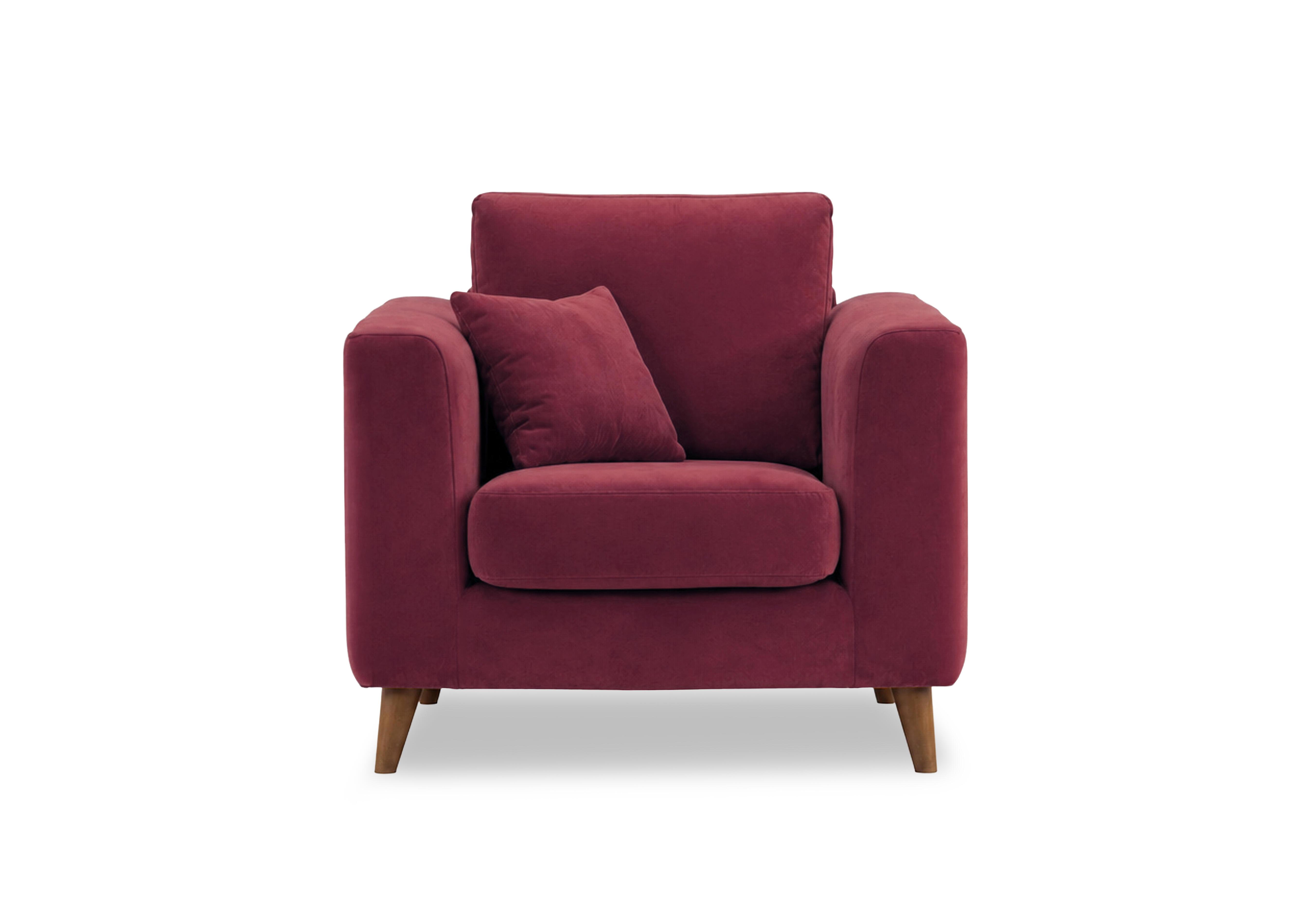 Erin Fabric Armchair in Tiffany Chianti Dk Ft on Furniture Village