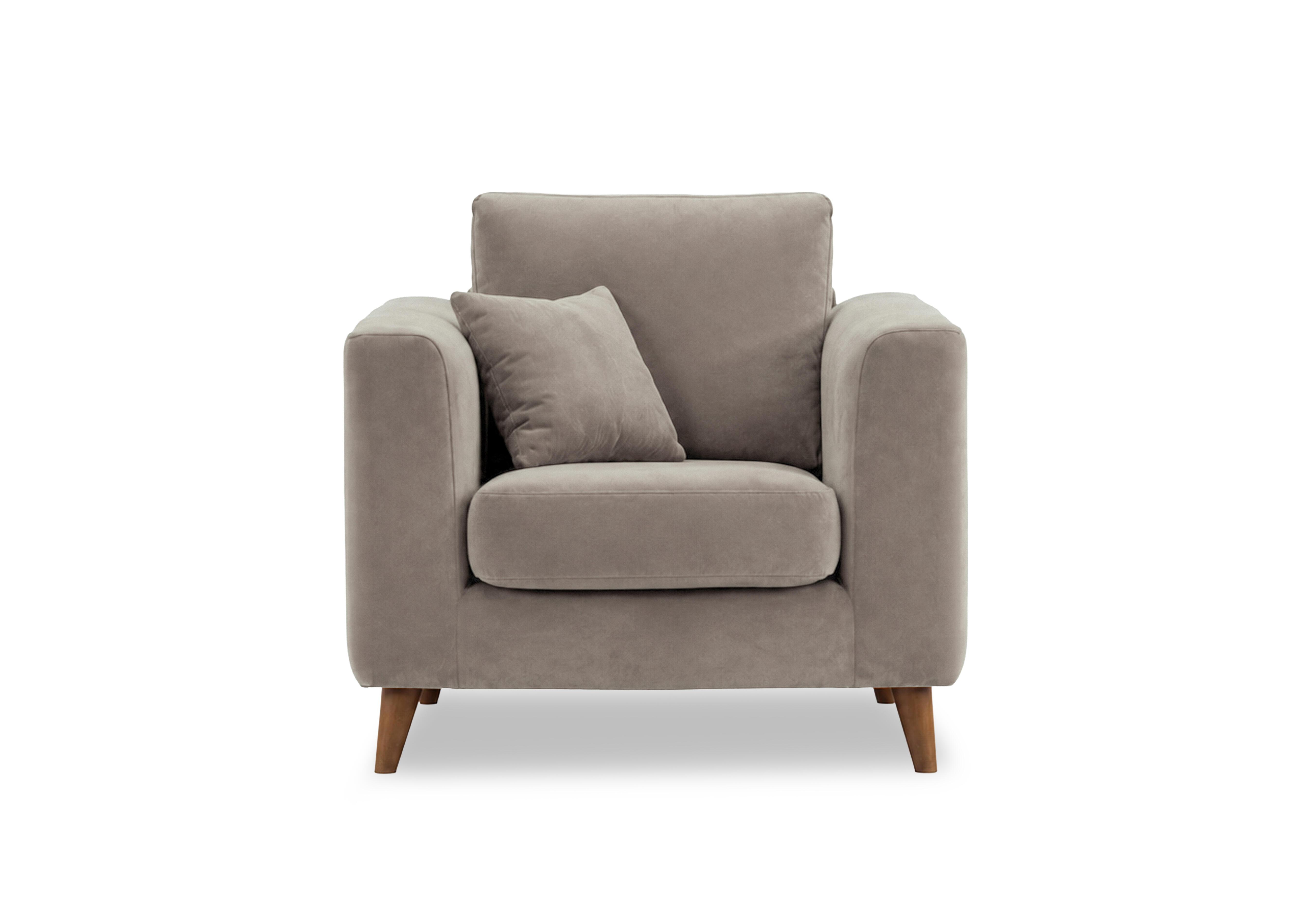 Erin Fabric Armchair in Tiffany Mika Dk Ft on Furniture Village
