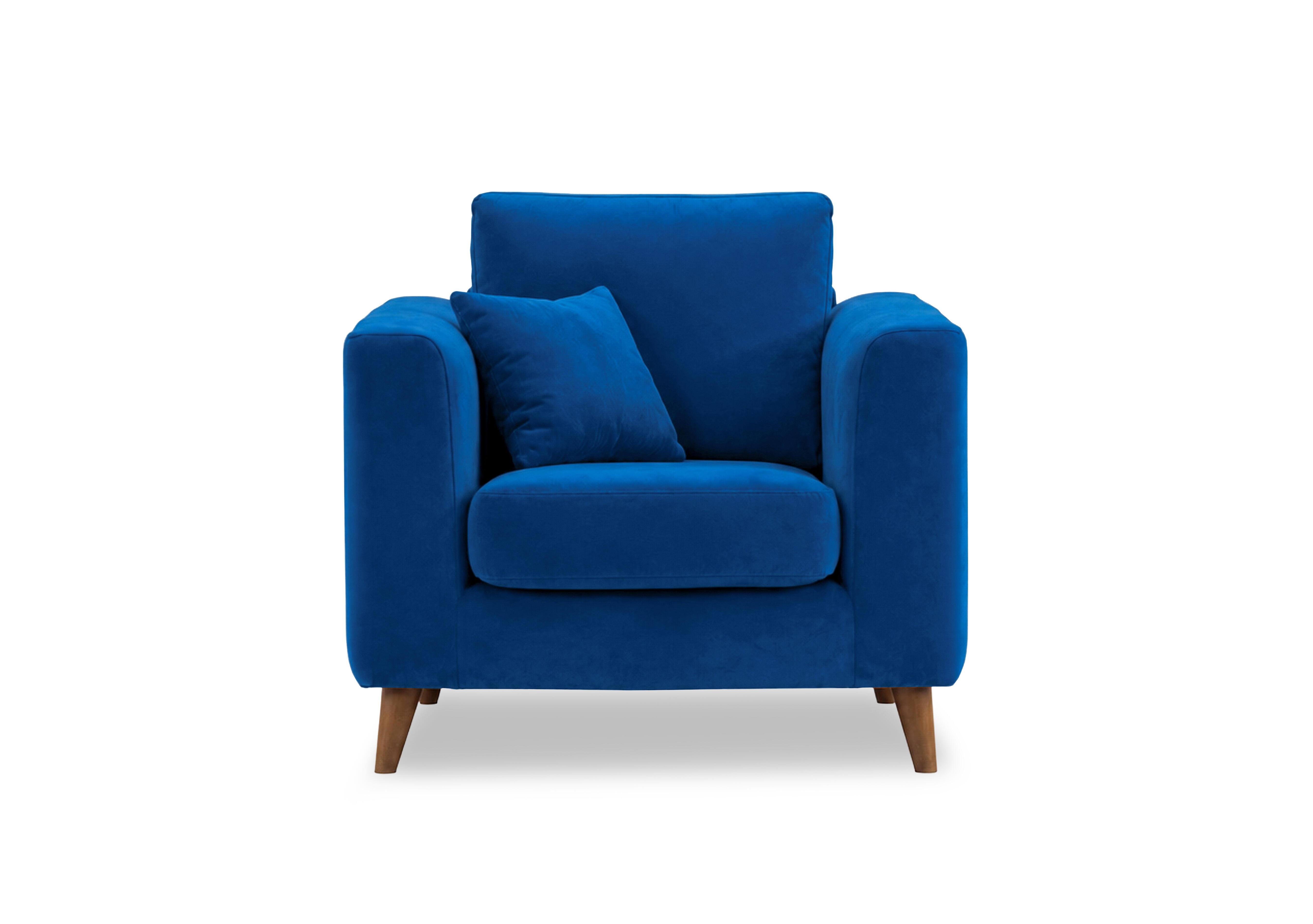 Erin Fabric Armchair in Tiffany Navy Dk Ft on Furniture Village