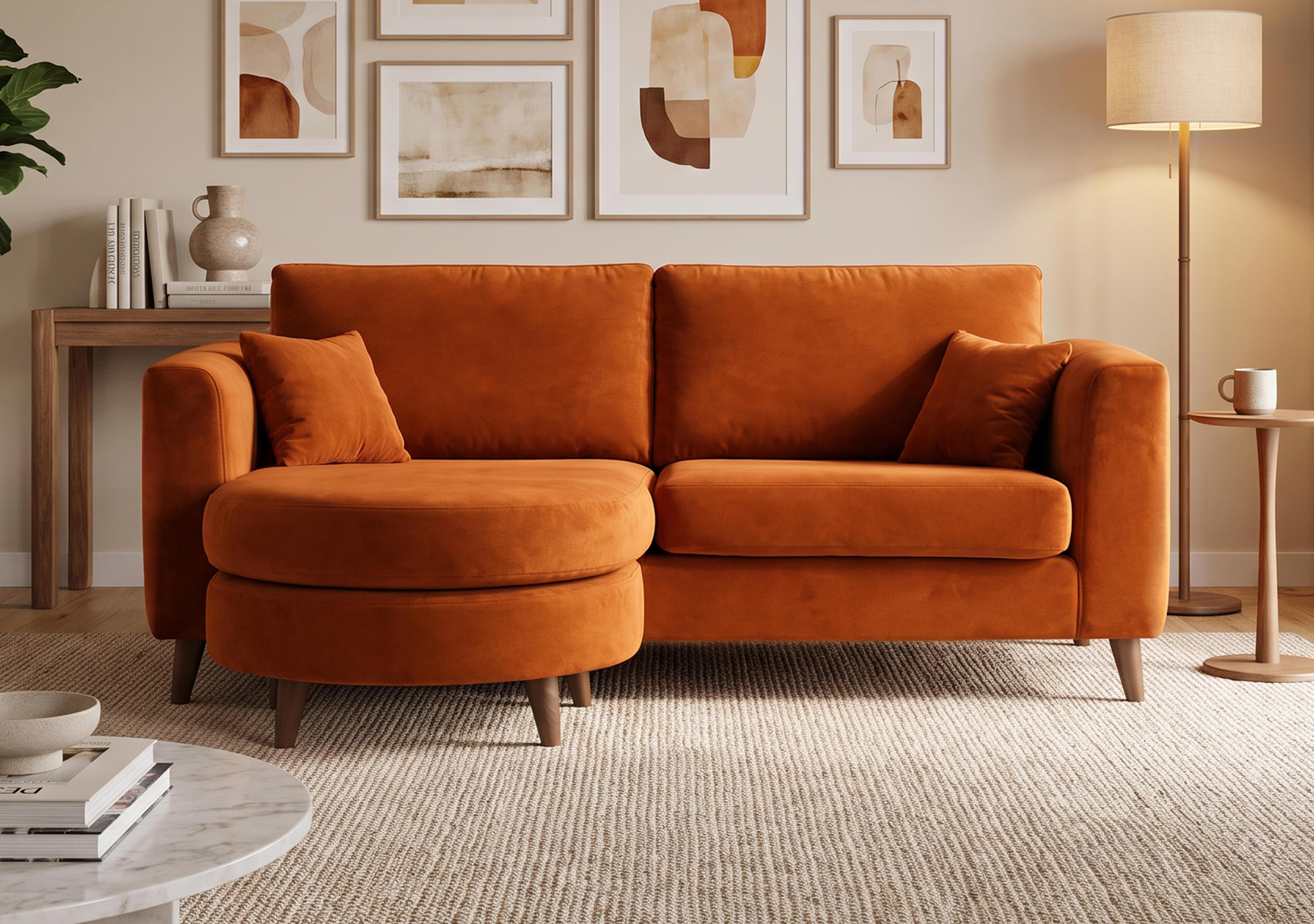 Erin 3 Seater Fabric Sofa with Reversible Chaise End in  on Furniture Village