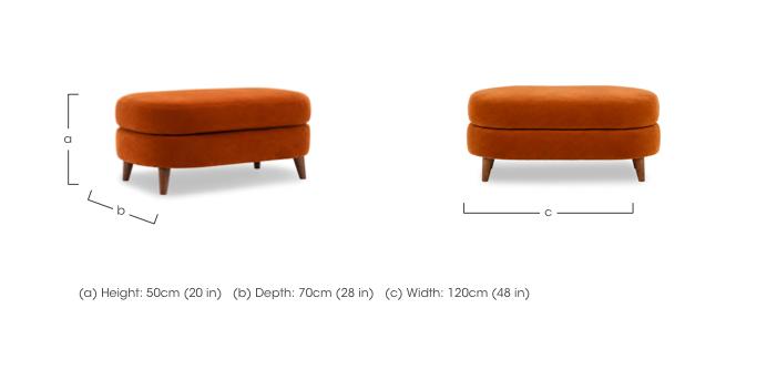 Erin Fabric Oval Footstool in  on Furniture Village