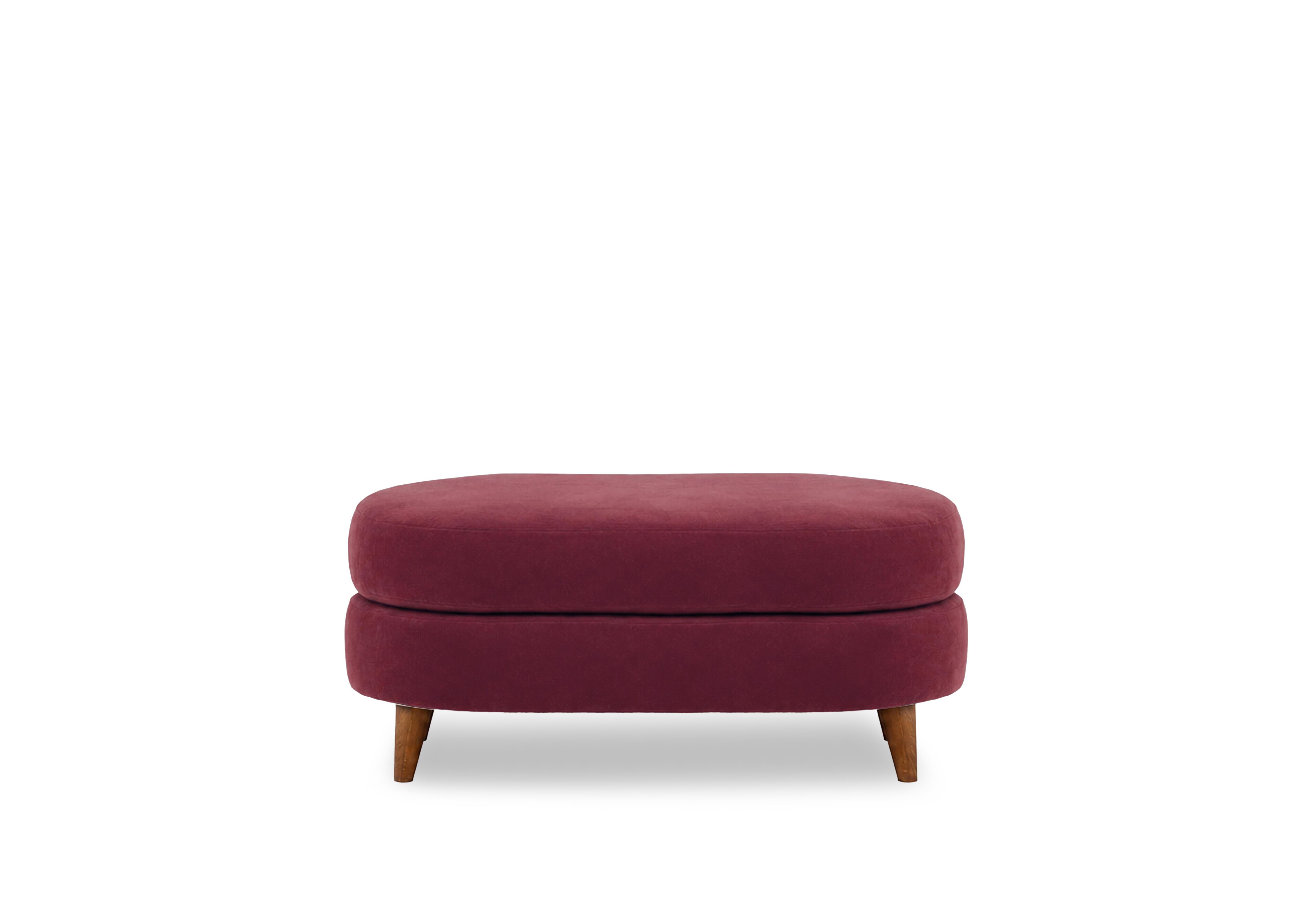 Erin Fabric Oval Footstool in Tiffany Chianti Dk Ft on Furniture Village